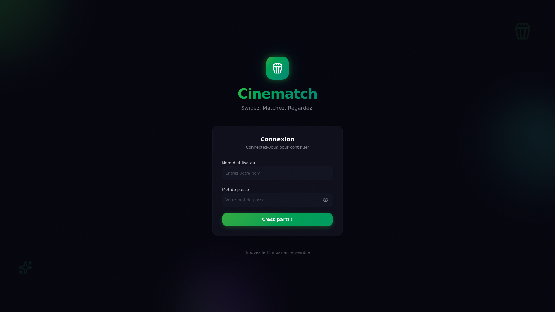 website screenshot of https://cinematch-7kz.pages.dev/