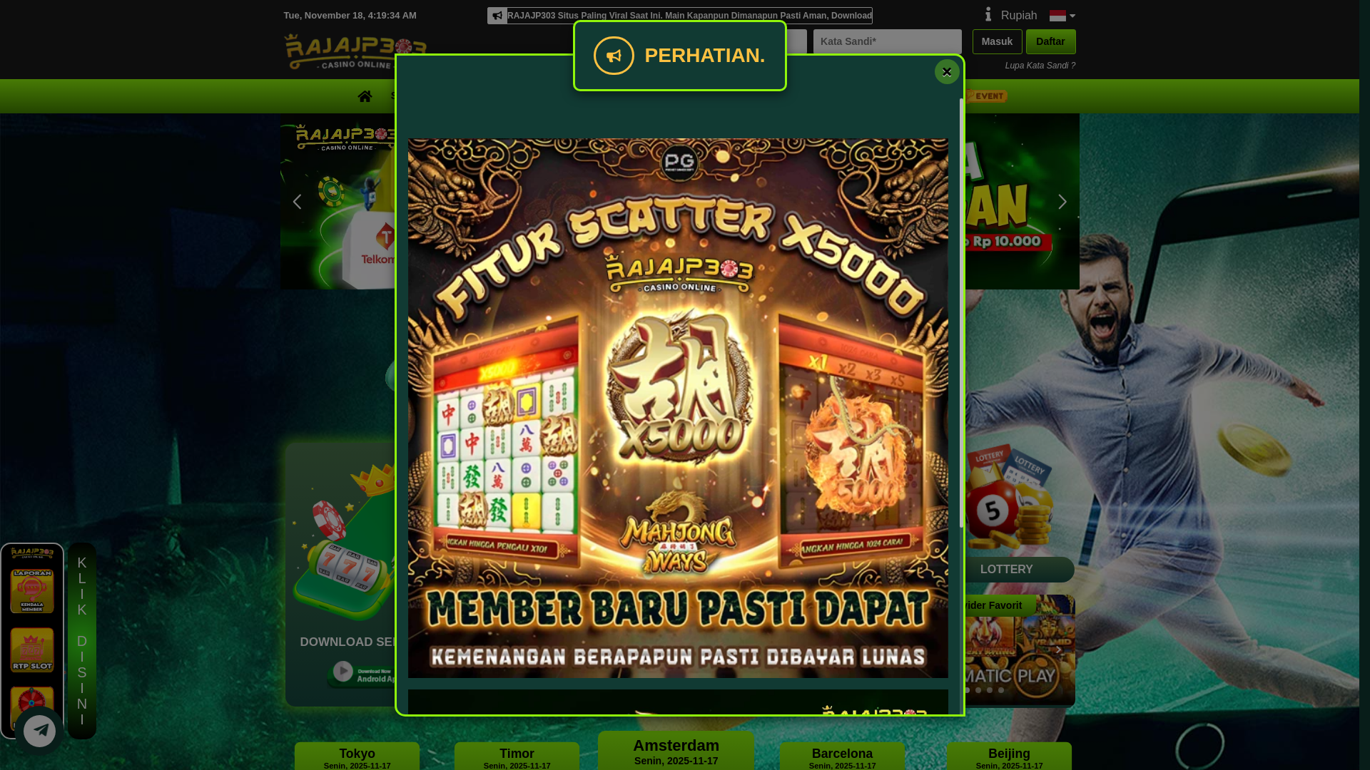 website screenshot of https://rajajp303fun.com/