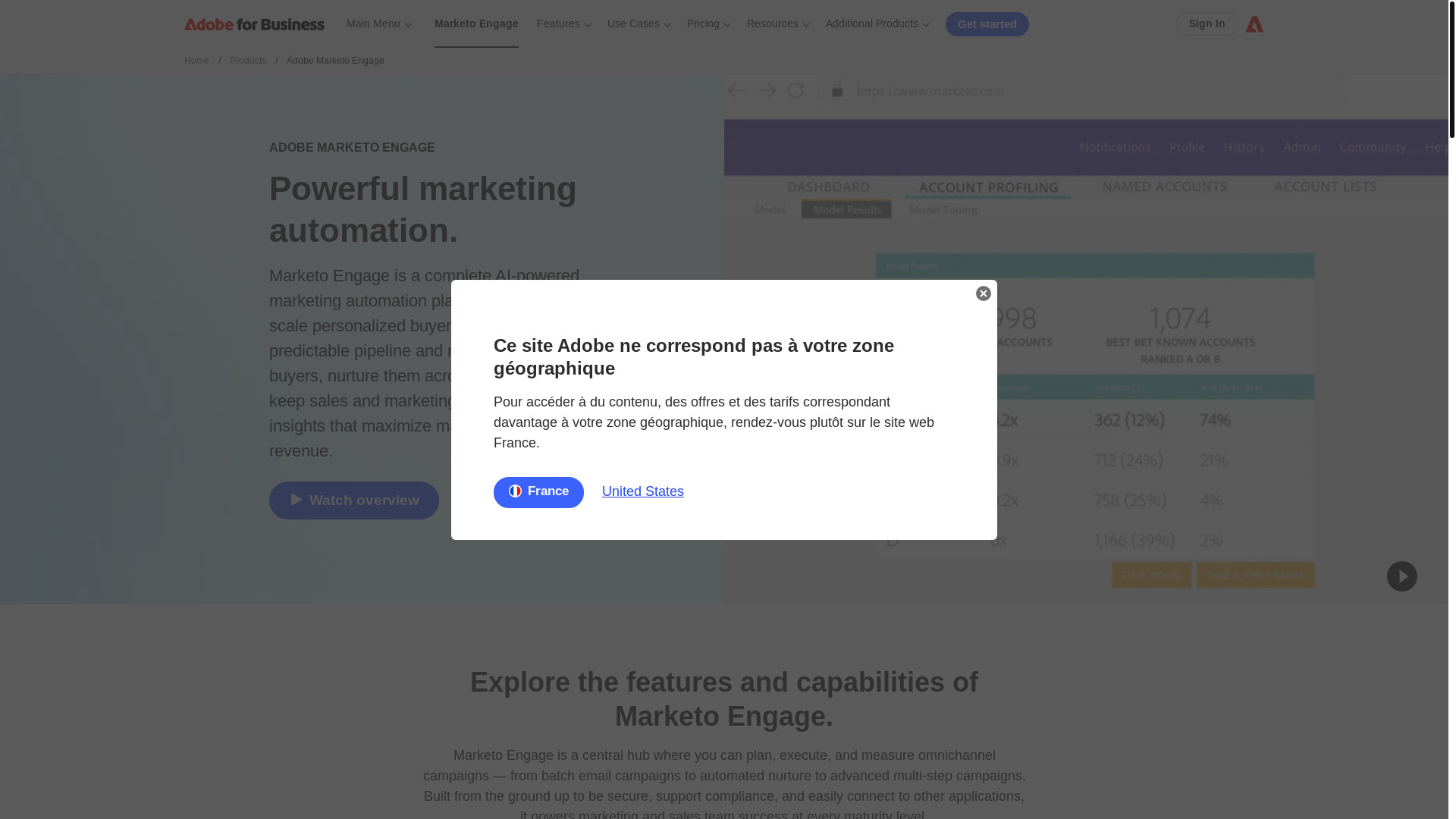 website screenshot of https://marketo.com
