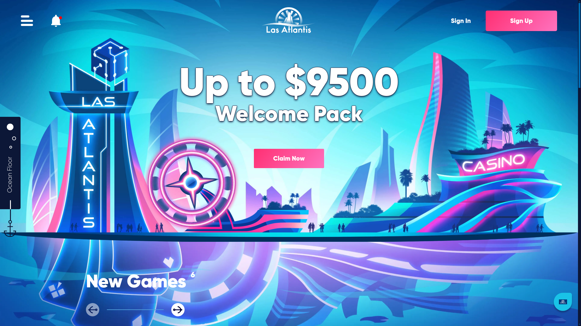 website screenshot of https://www.lasatlantis.com/
