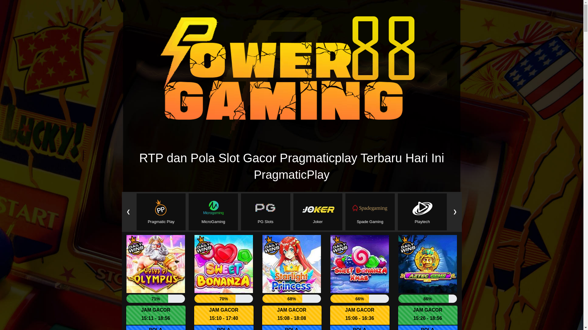 website screenshot of https://rtpgaming88.app/