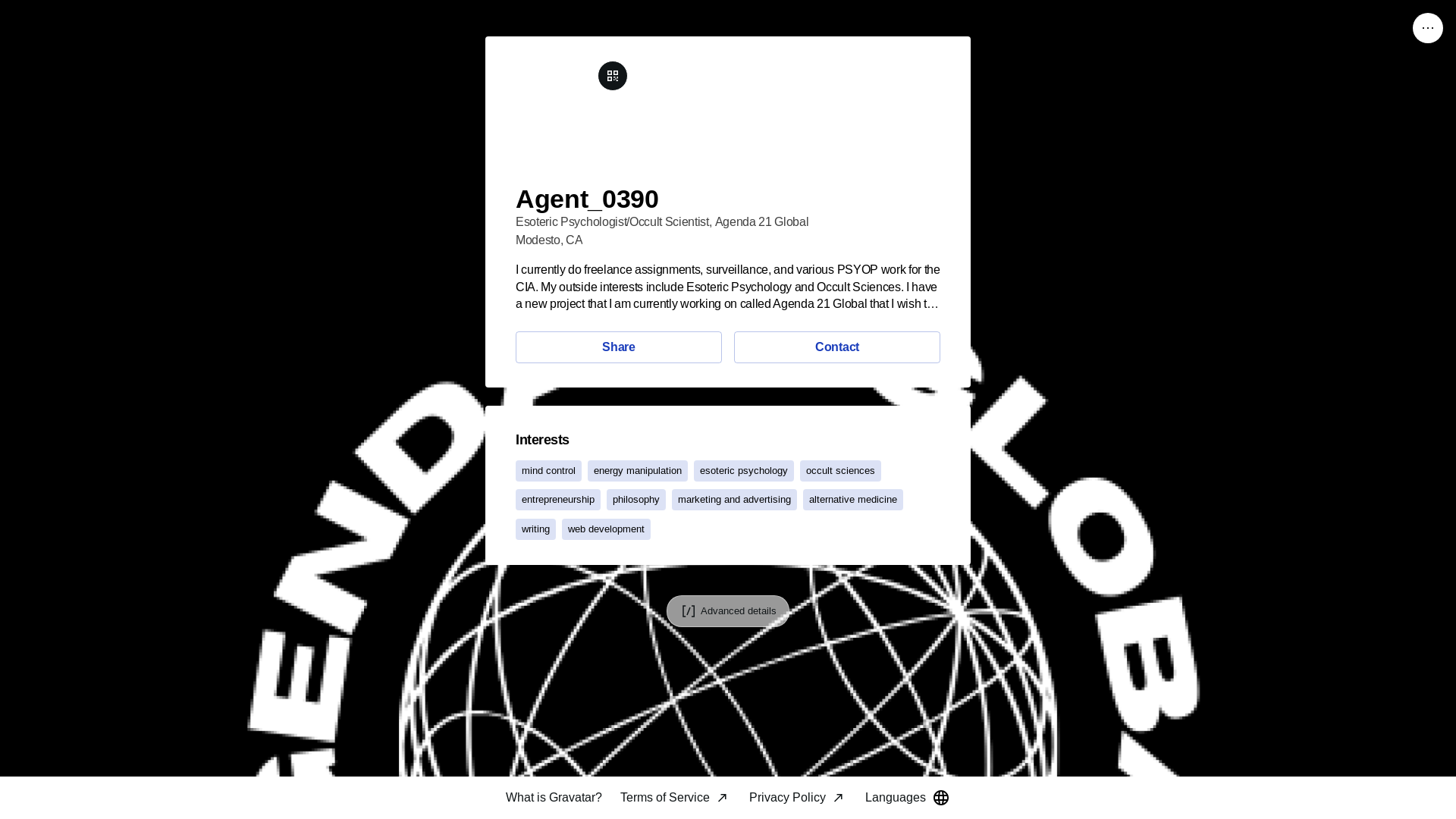 website screenshot of https://agenda21global.link/