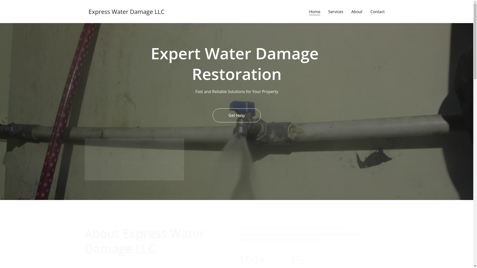 website screenshot of https://expresswaterdamagellc.site/