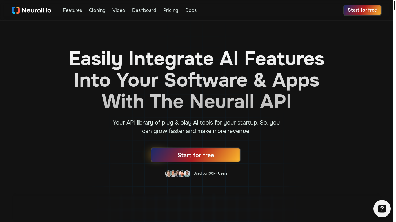 website screenshot of https://getneurall.com/
