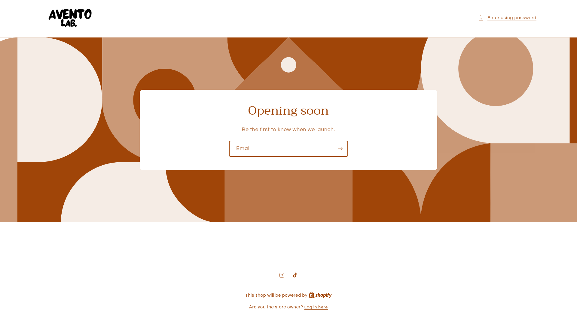 website screenshot of https://aventolab.org/