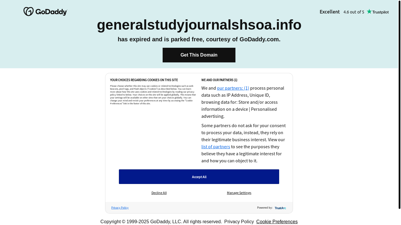 website screenshot of https://generalstudyjournalshsoa.info/