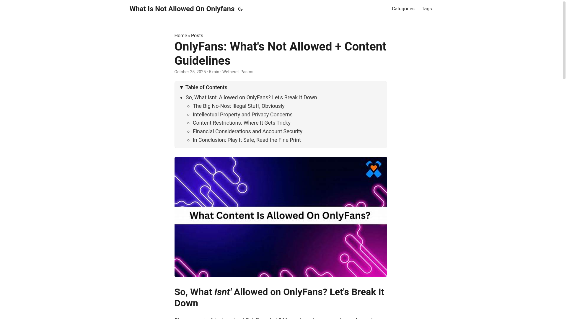 website screenshot of https://what-is-not-allowed-on-onlyfans.pages.dev/