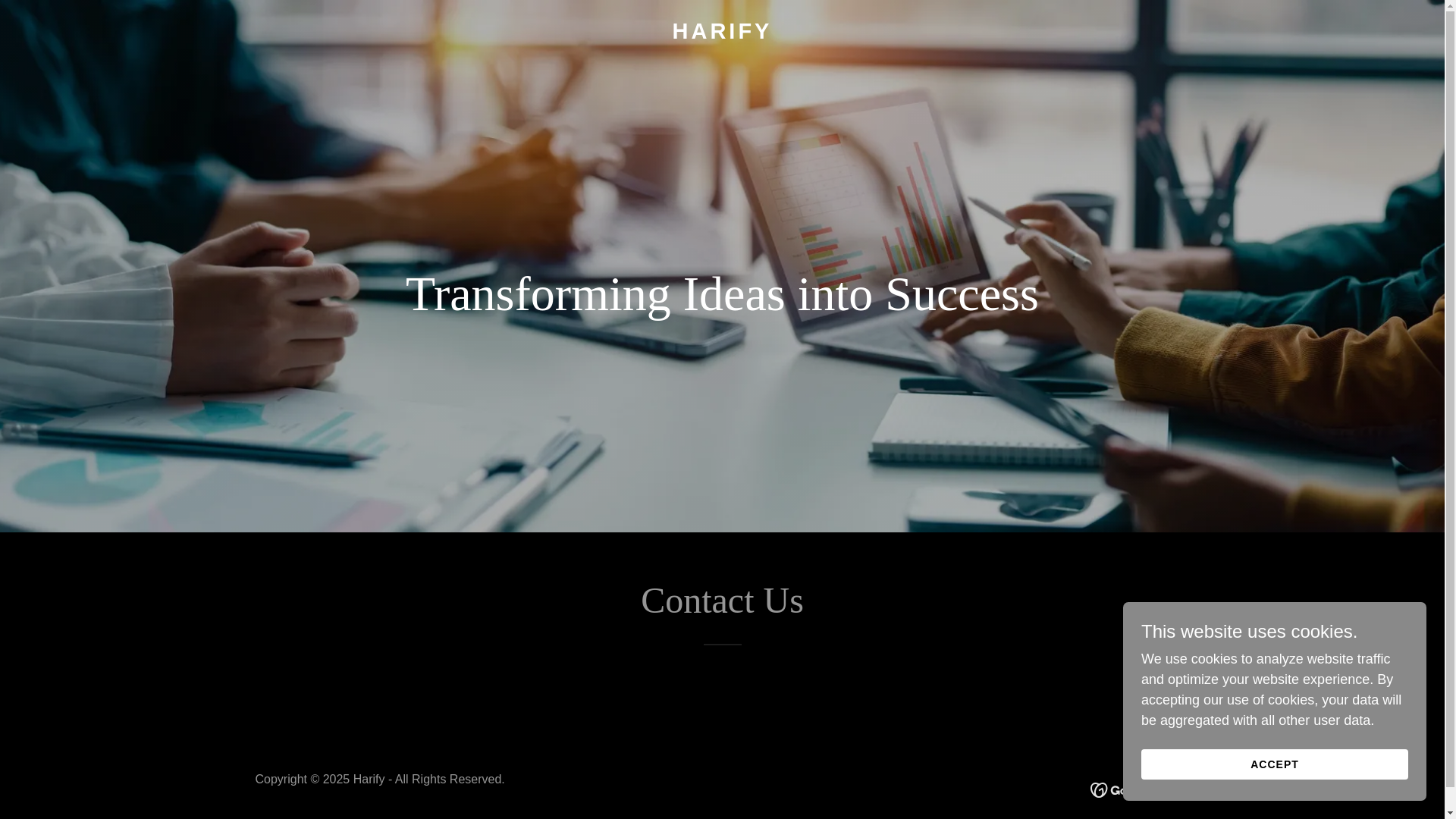 website screenshot of https://harify.in/