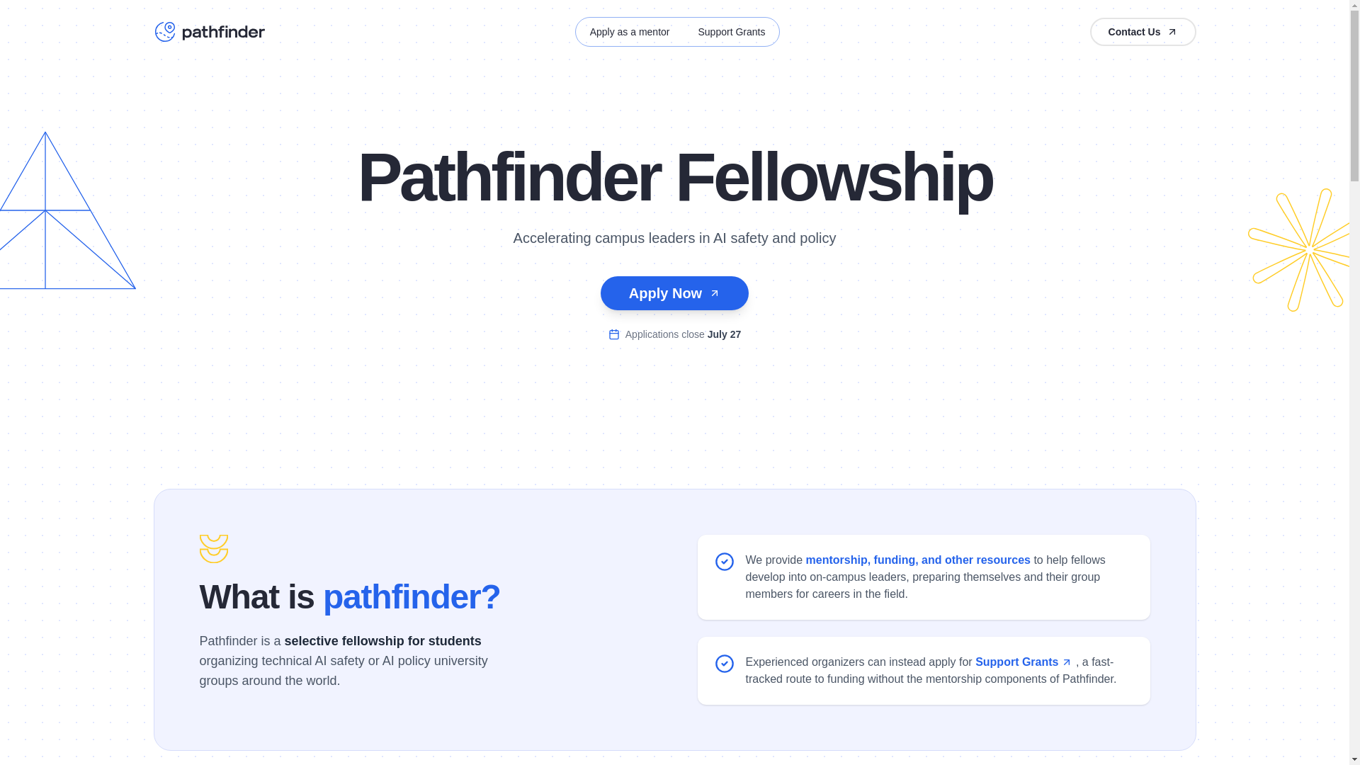 website screenshot of https://pathfinder-website.pages.dev/