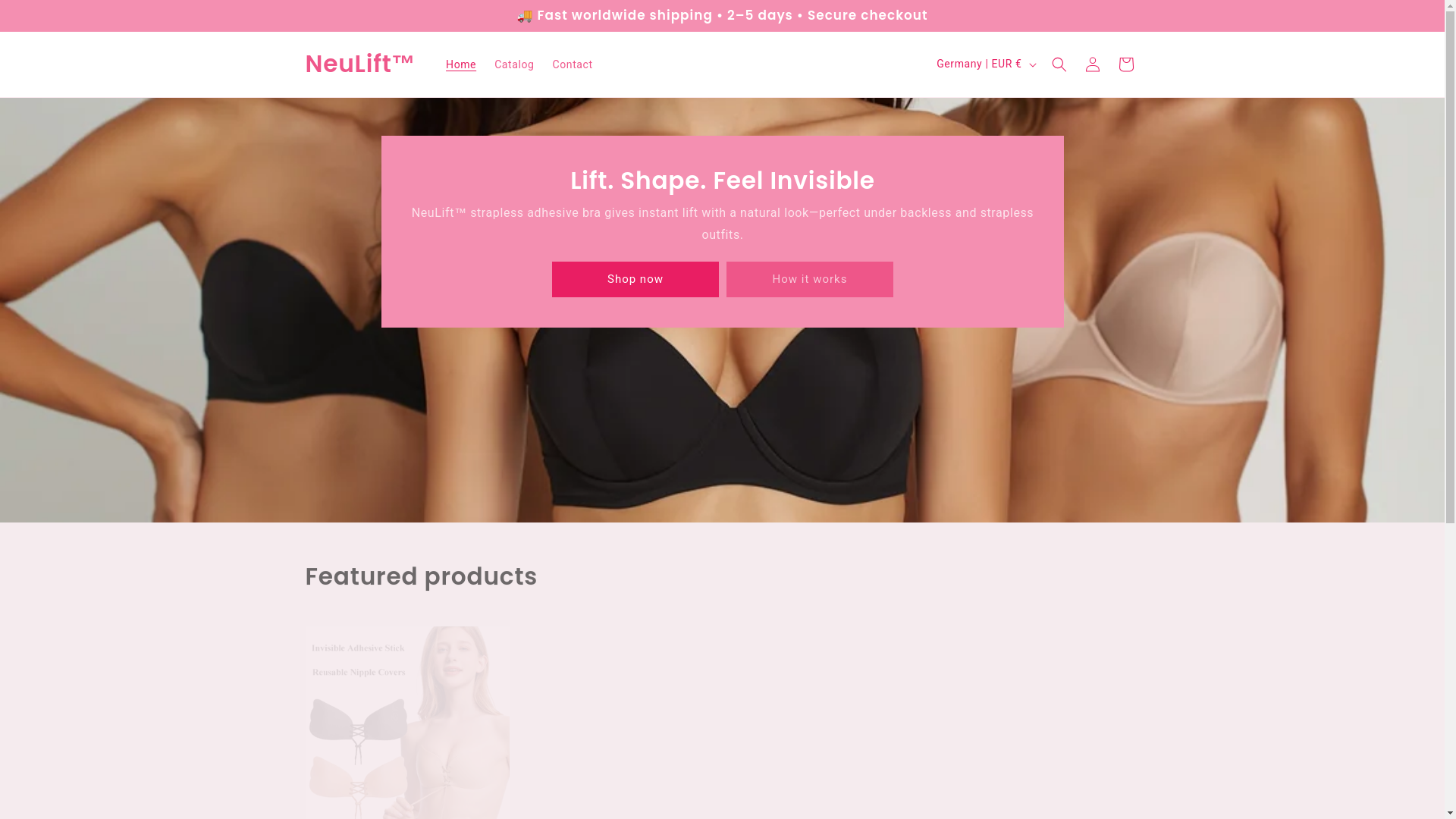 website screenshot of https://neulift.store/