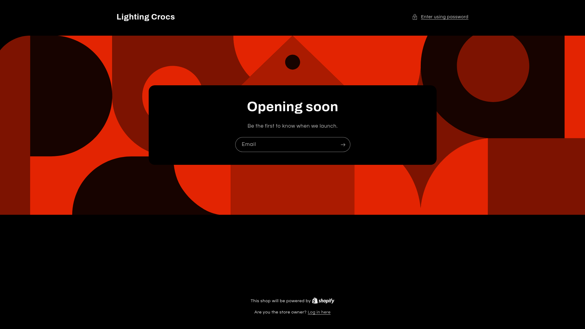 website screenshot of https://lightingcrocs.com/