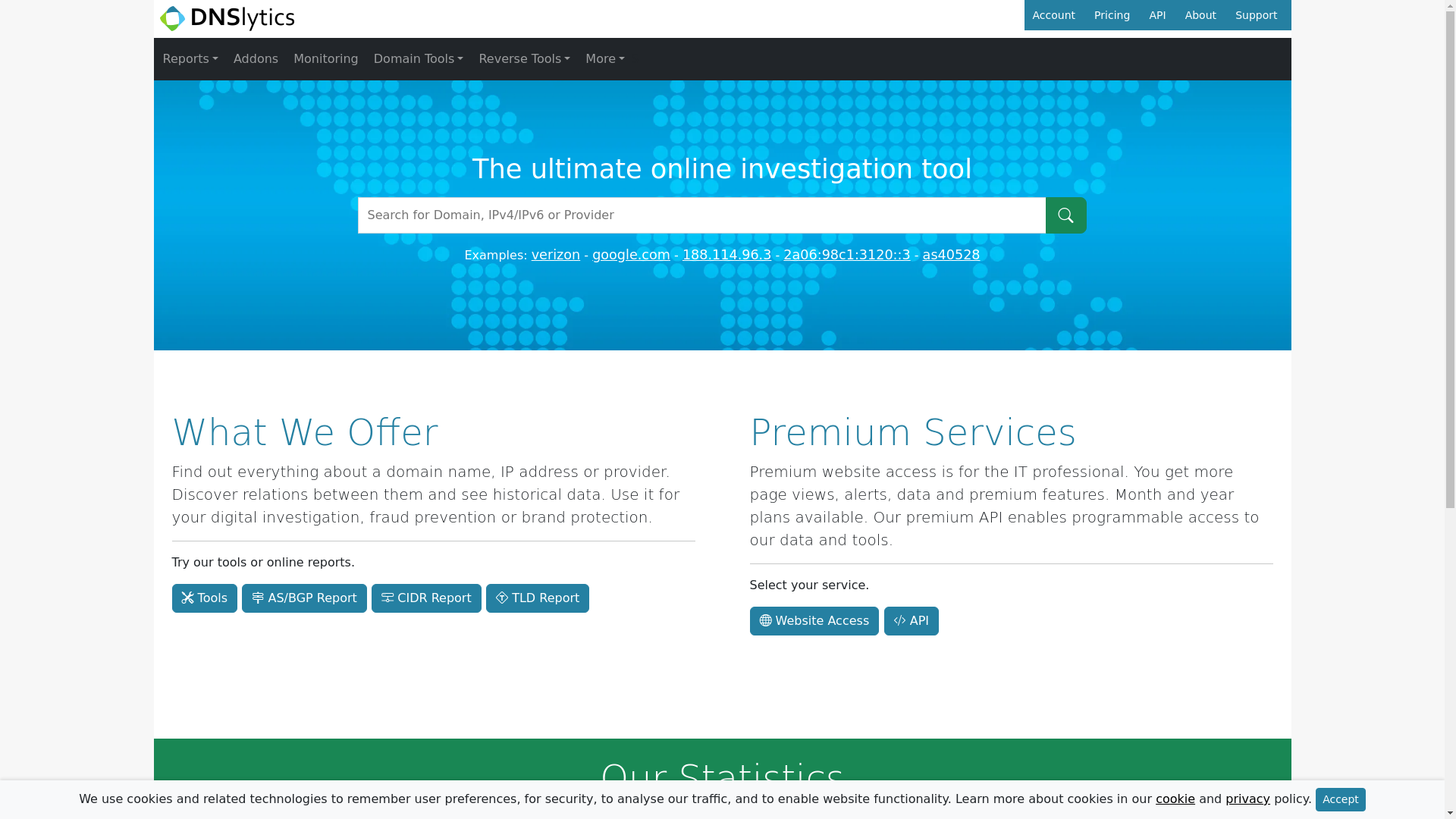 website screenshot of https://dnslytics-com-next.pages.dev/