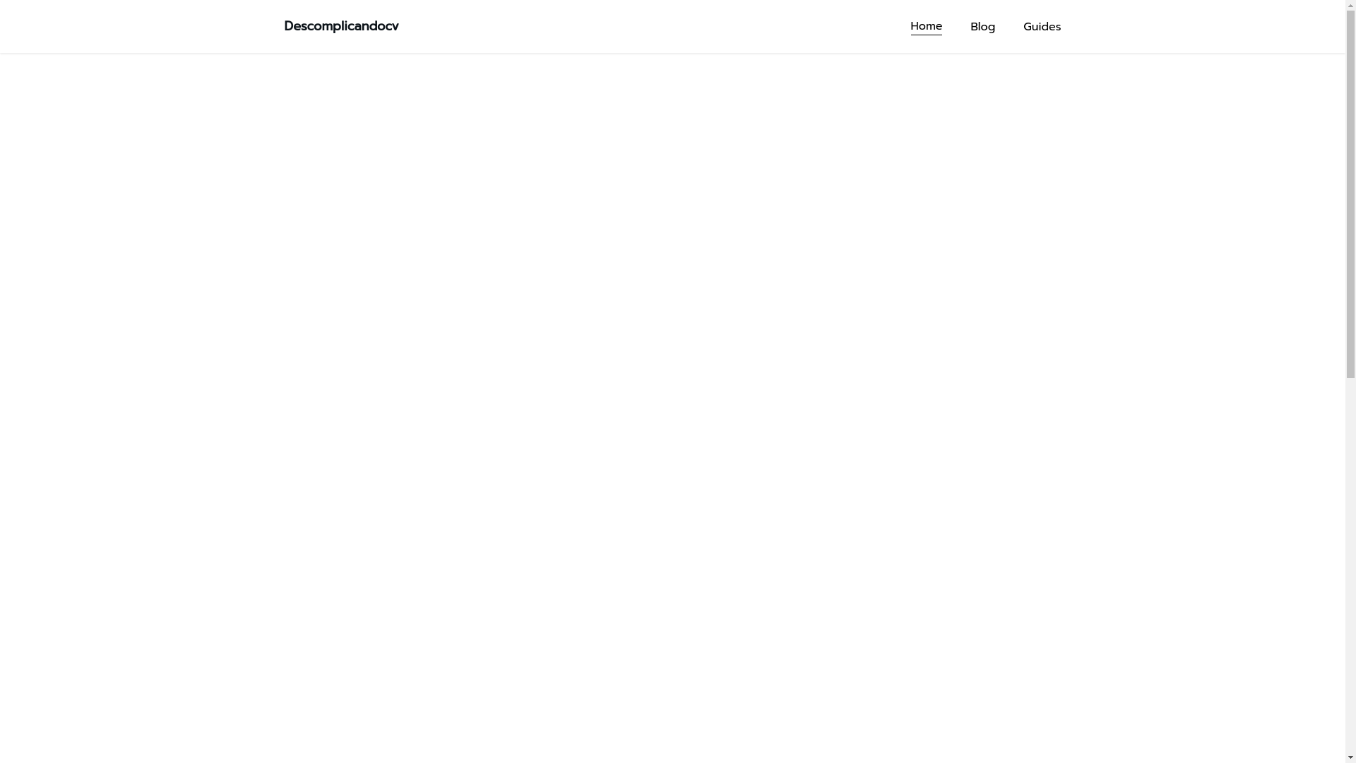 website screenshot of https://descomplicandocv.eu/
