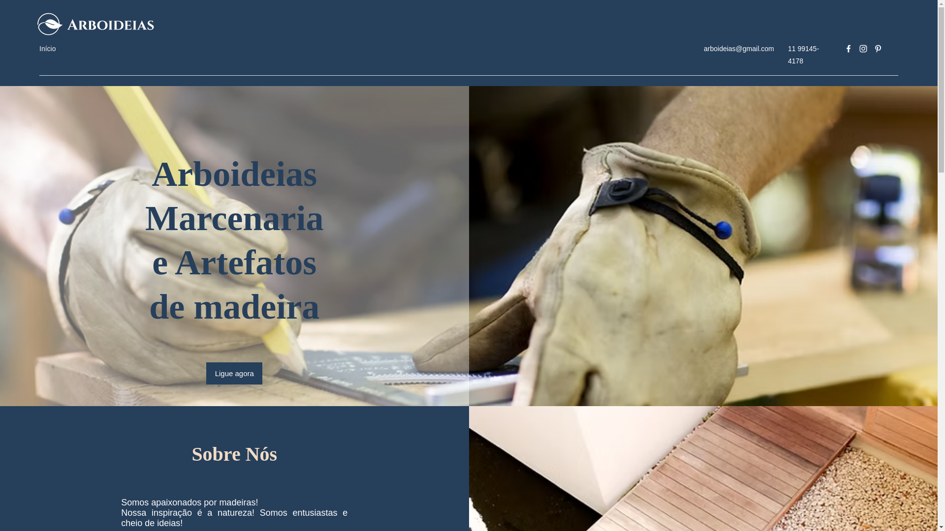 website screenshot of https://arbomarcenaria.com.br/