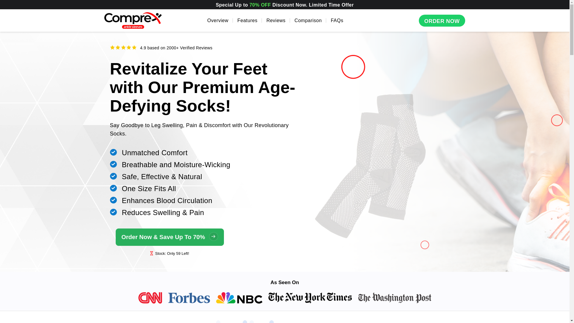 website screenshot of https://comprexsleevesofficial.com/