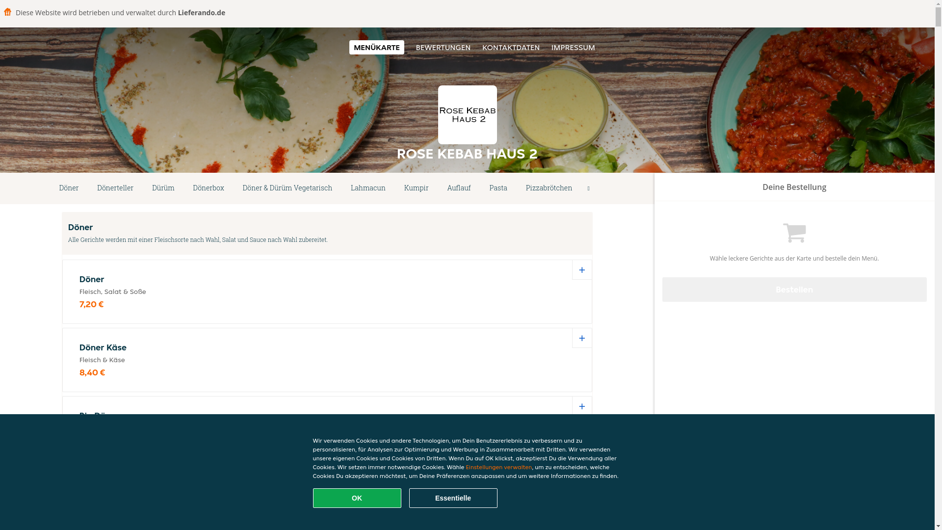 website screenshot of https://rosekebabhaus2-dresden.de/