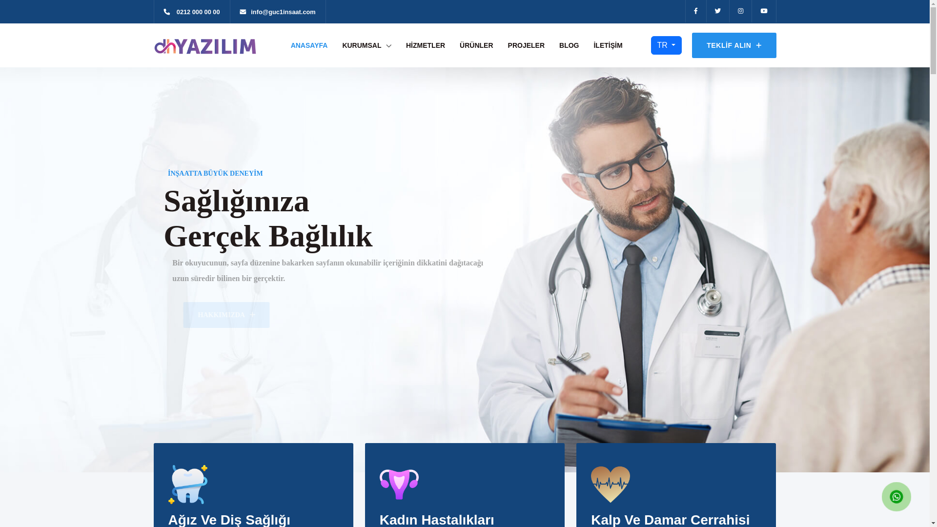 website screenshot of https://guc1insaat.com/