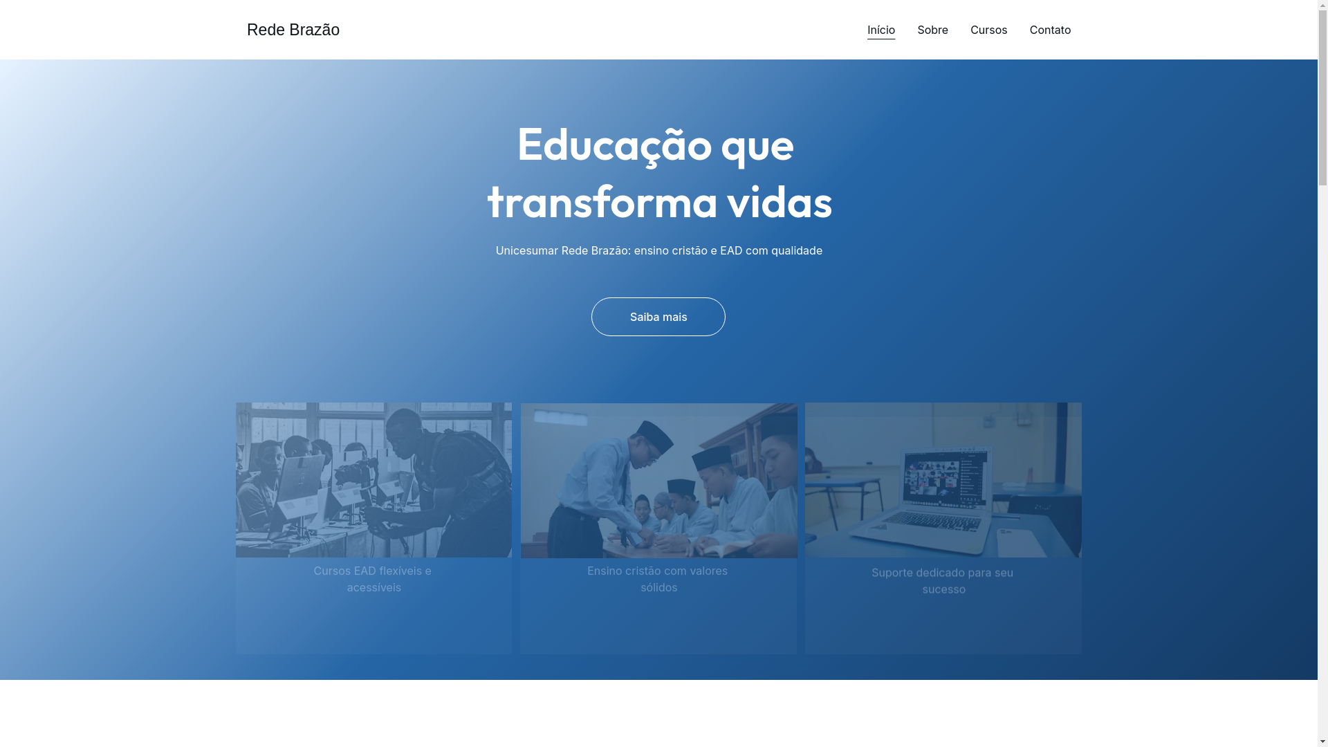 website screenshot of https://redebrazao.com.br/