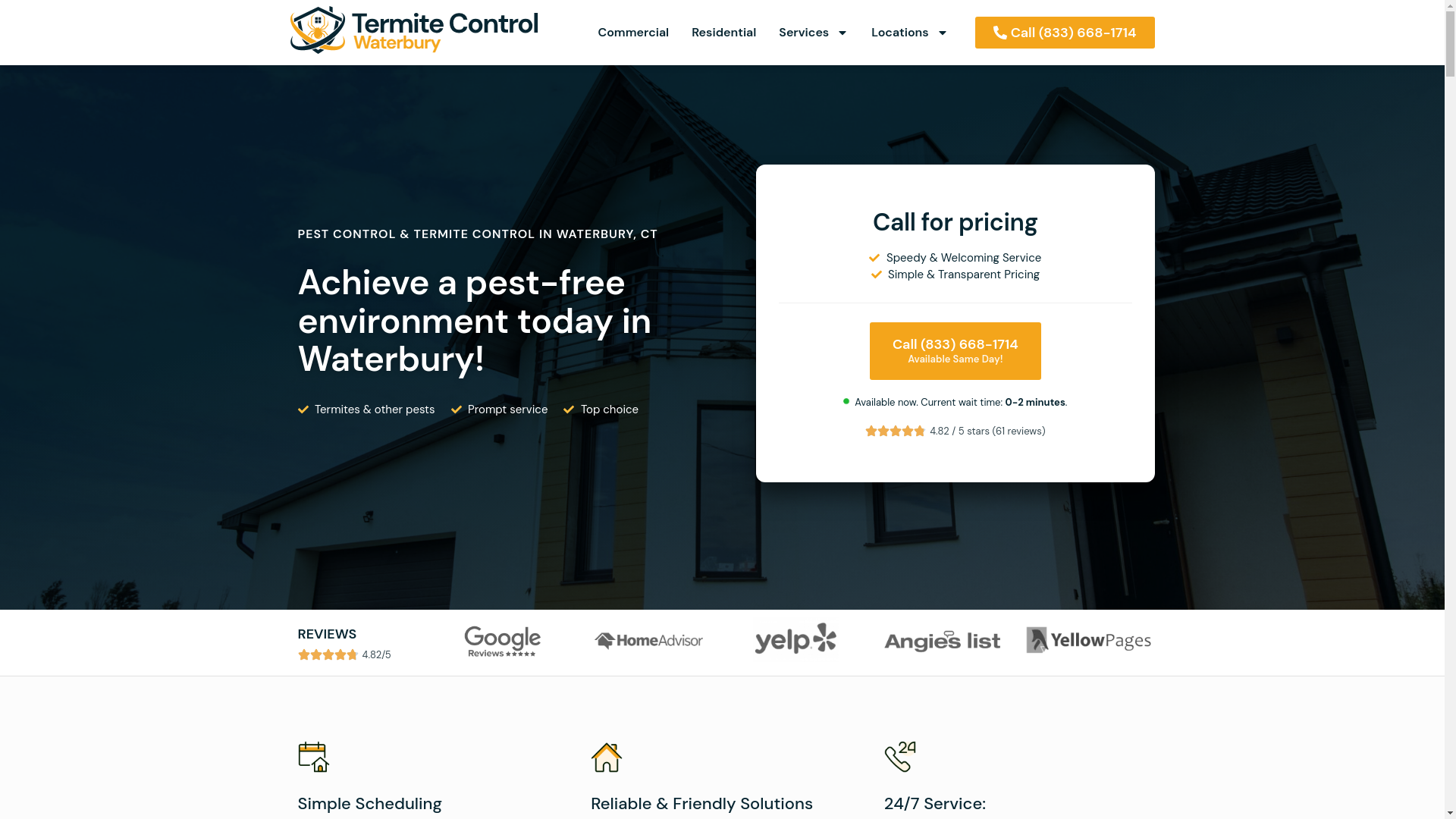 website screenshot of https://waterburytermite.com/