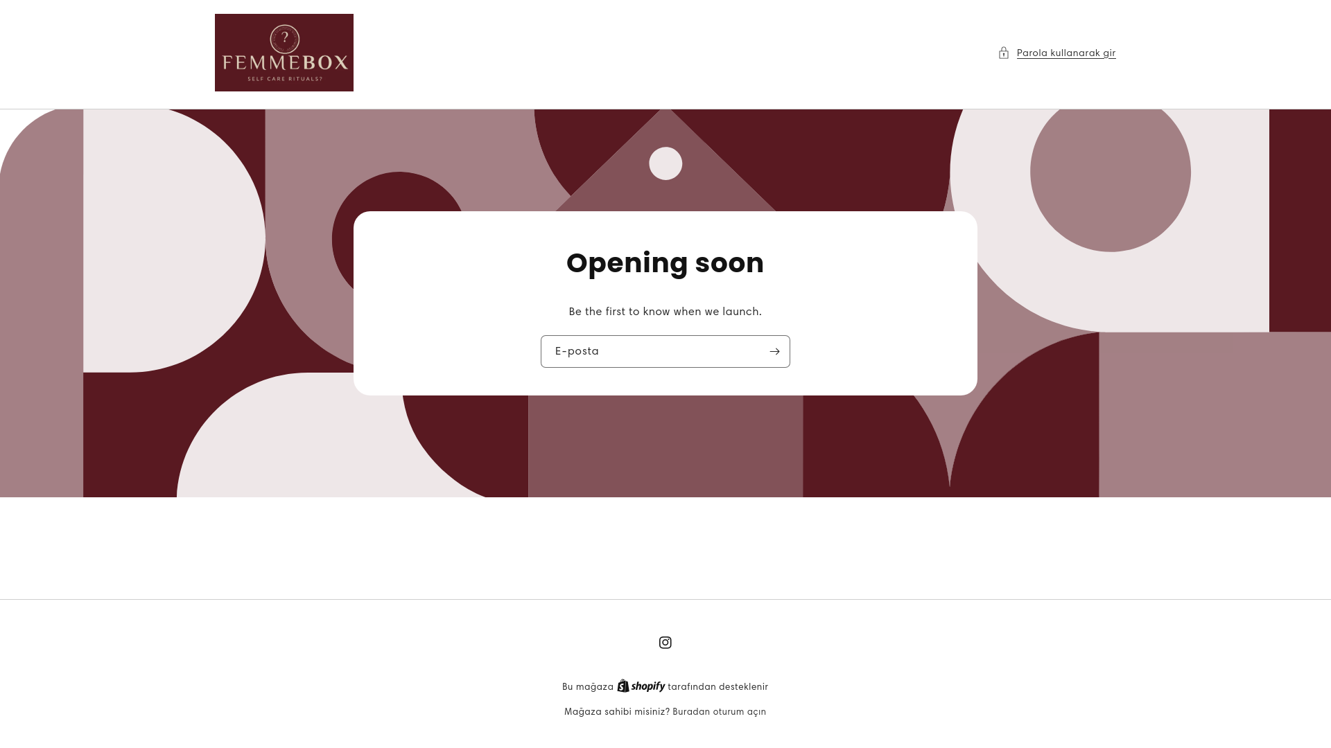website screenshot of https://femmeboxrituals.com/
