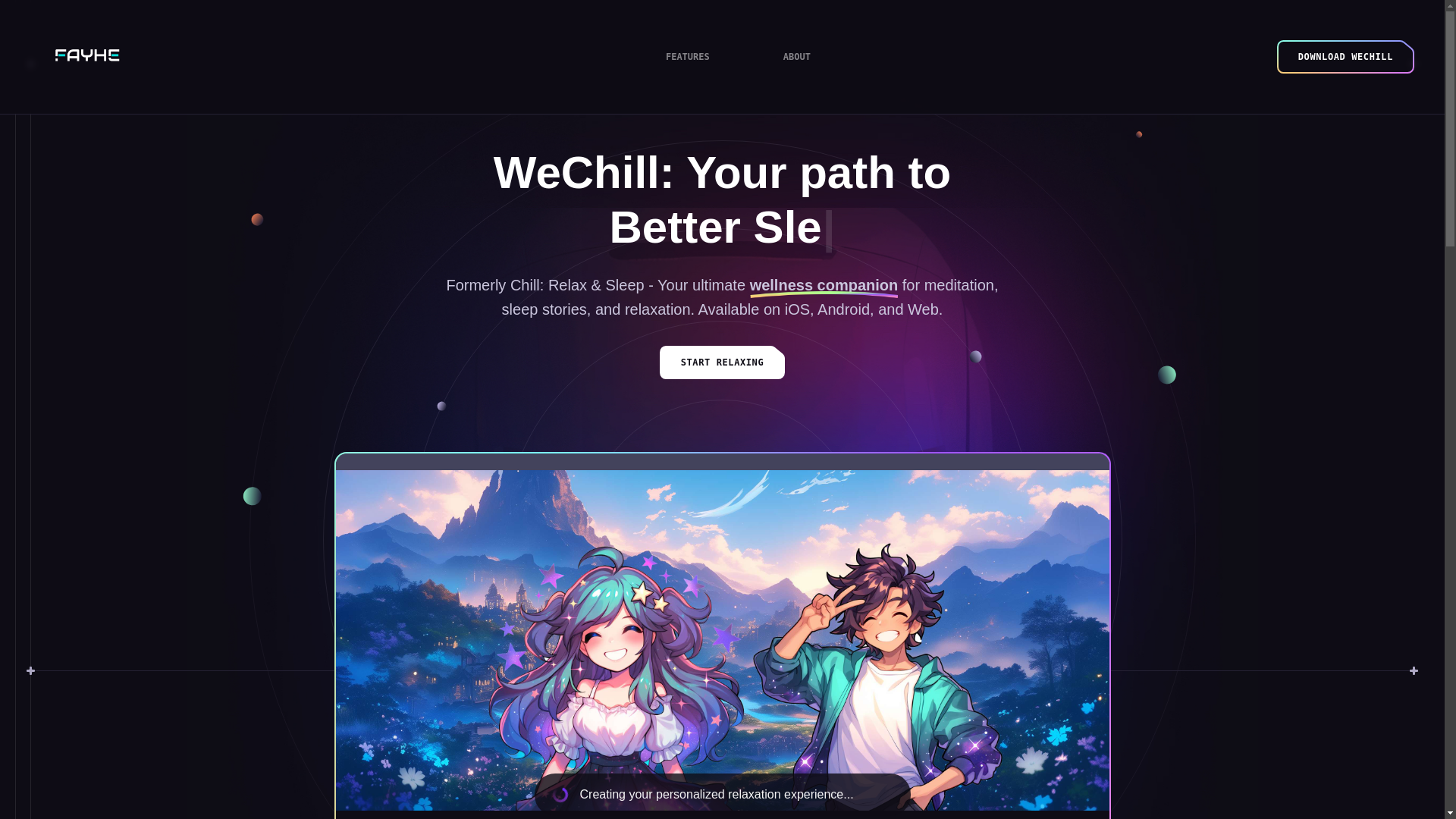 website screenshot of https://fayhe-com.pages.dev/