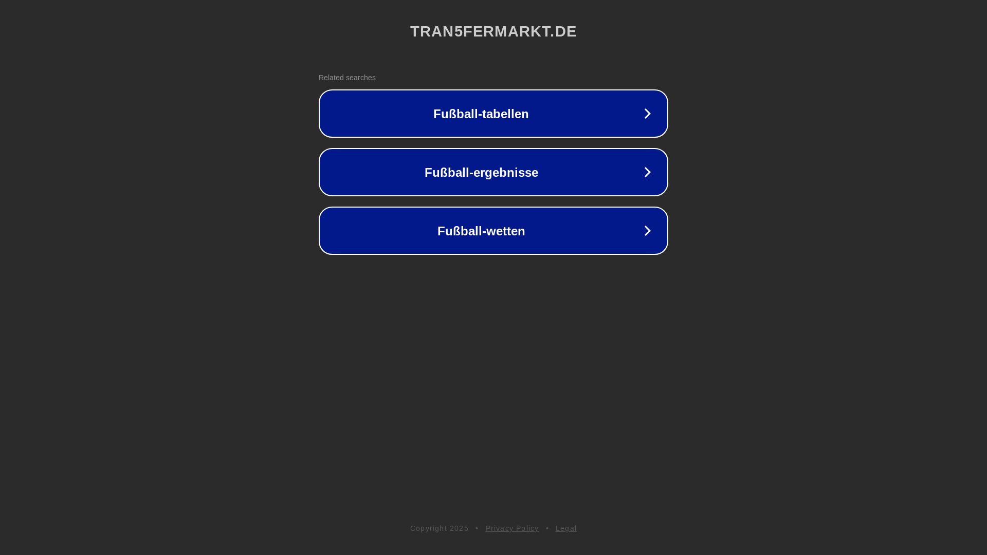 website screenshot of https://tran5fermarkt.de/