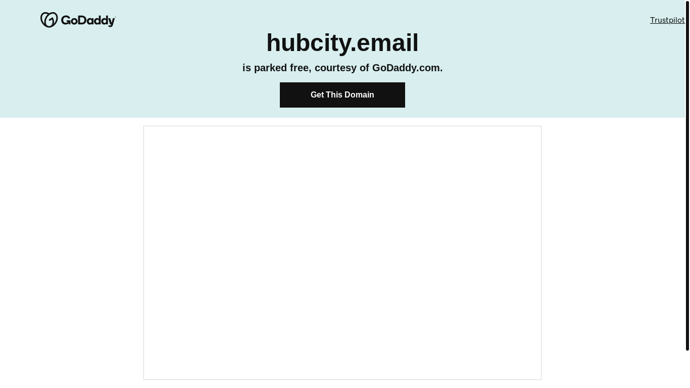 website screenshot of https://hubcity.email/