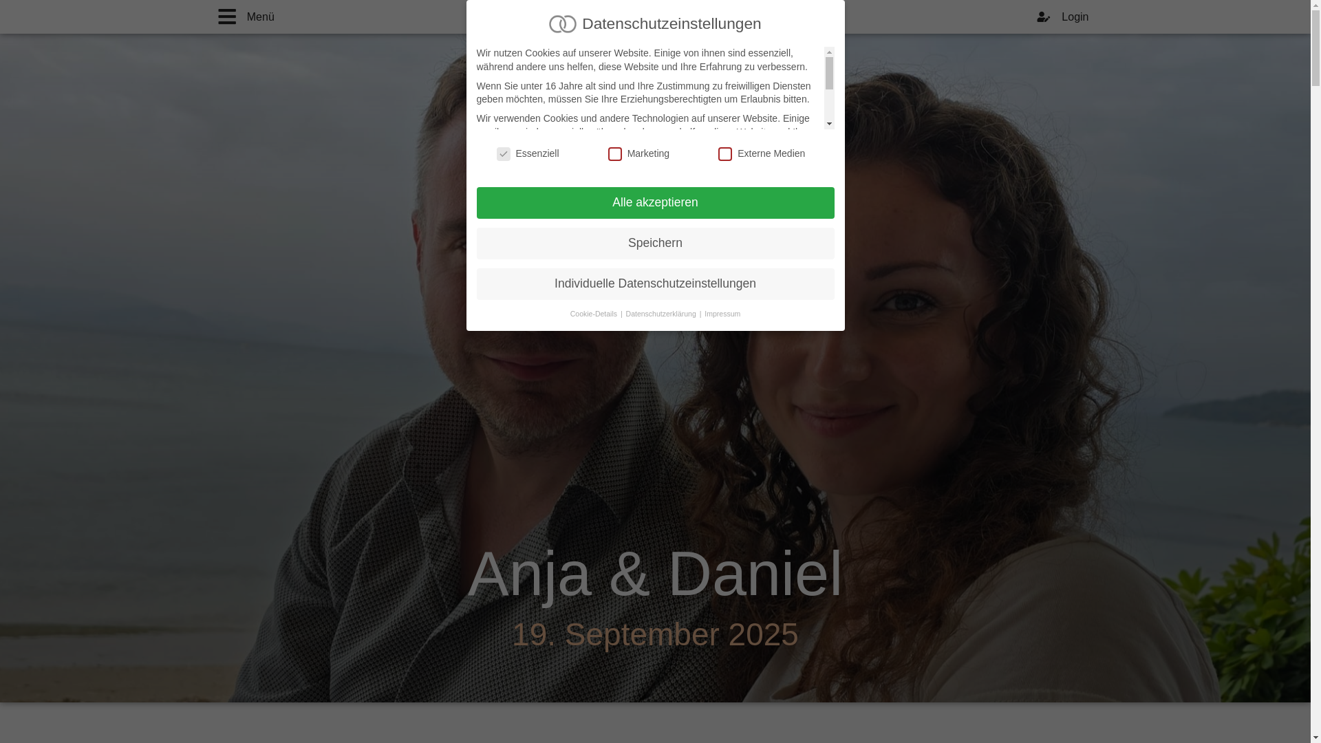 website screenshot of https://anja-daniel-190925.de/