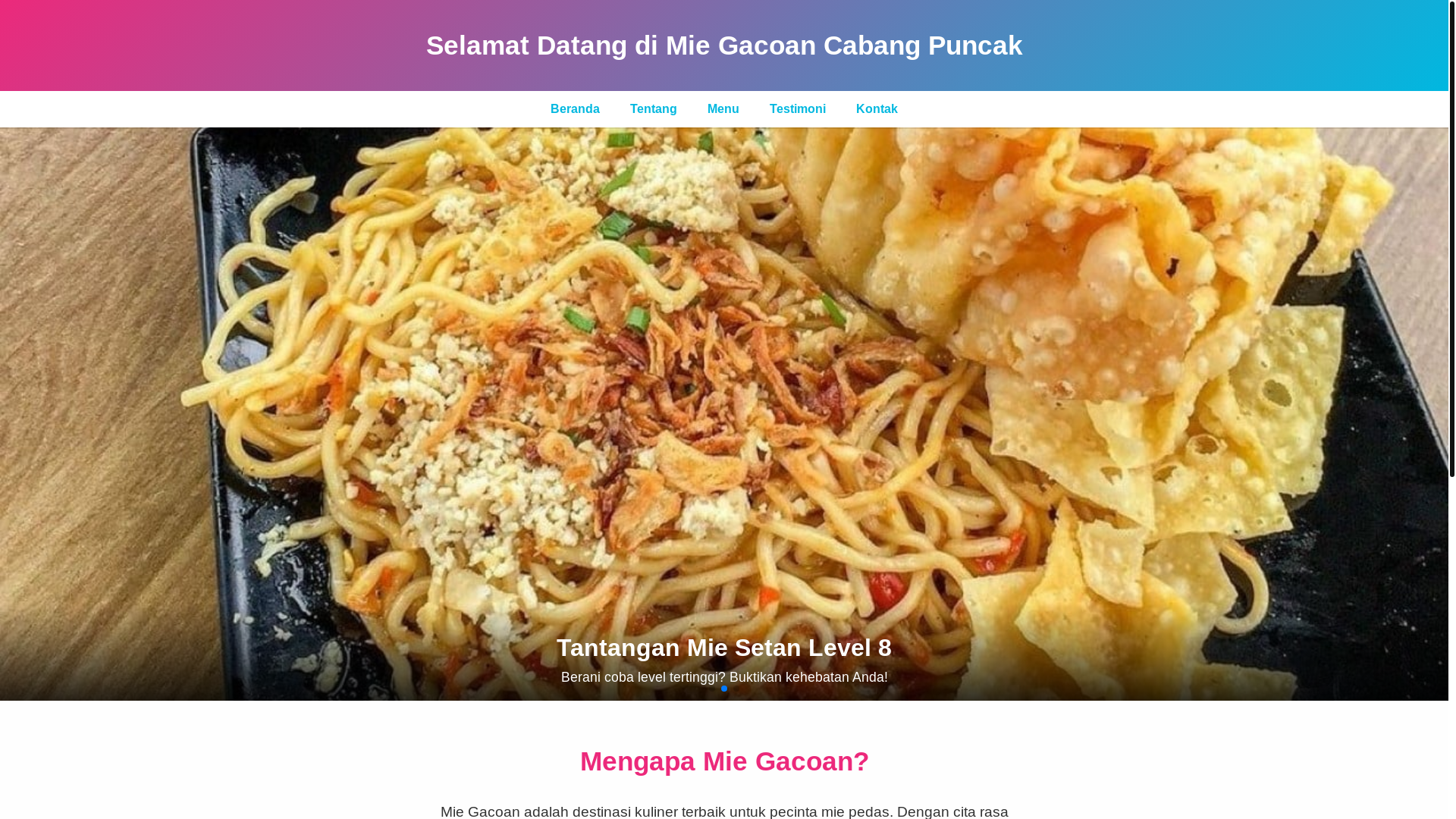 website screenshot of https://miegacoanpuncak.com/