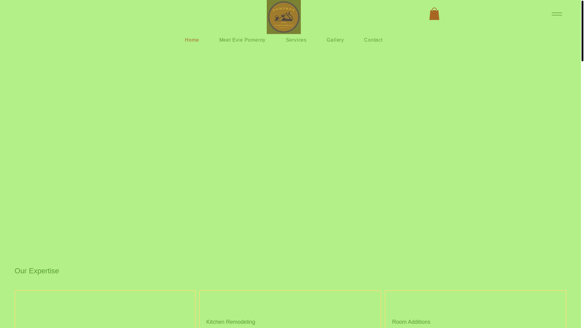 website screenshot of https://pomeroyfinewoodworking.net/