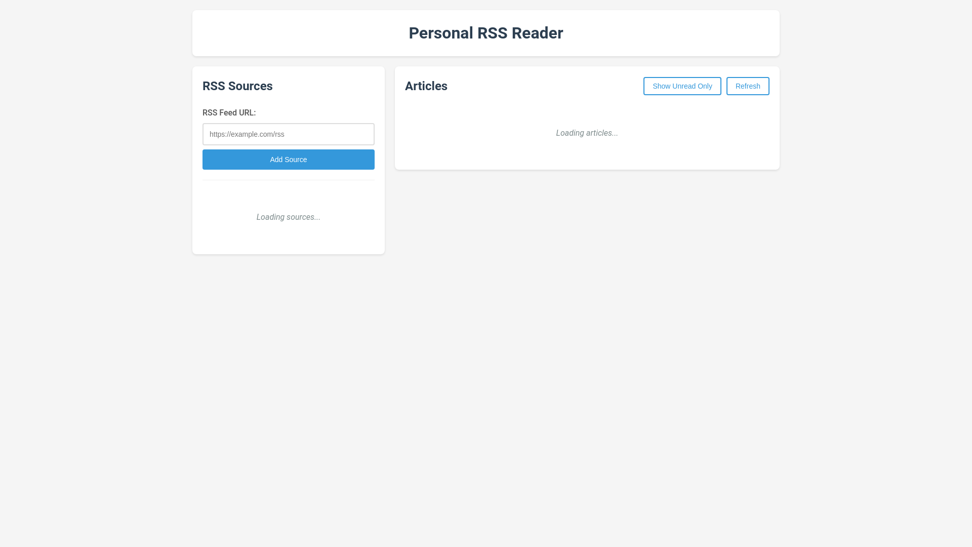 website screenshot of https://rss-reader-frontend-dev.pages.dev/