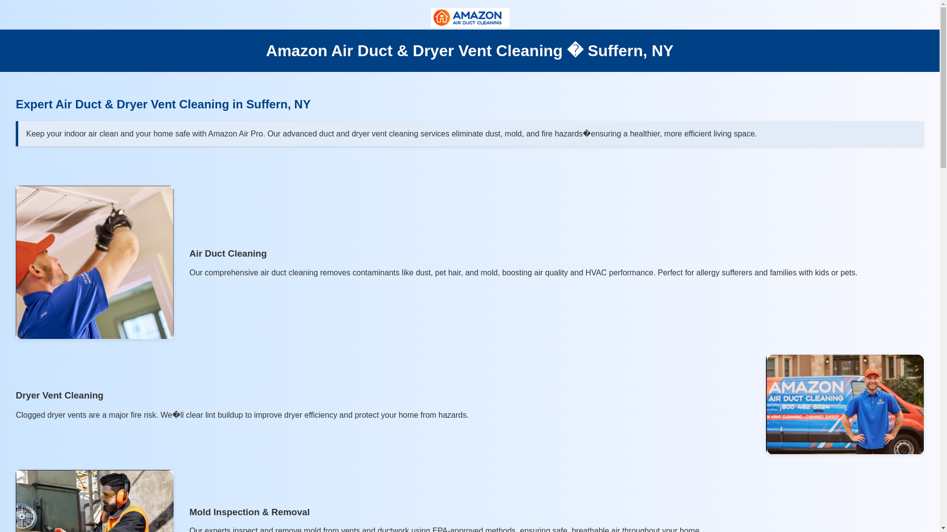 website screenshot of https://amazonairductanddryerventcleaningsuffernny.pages.dev/
