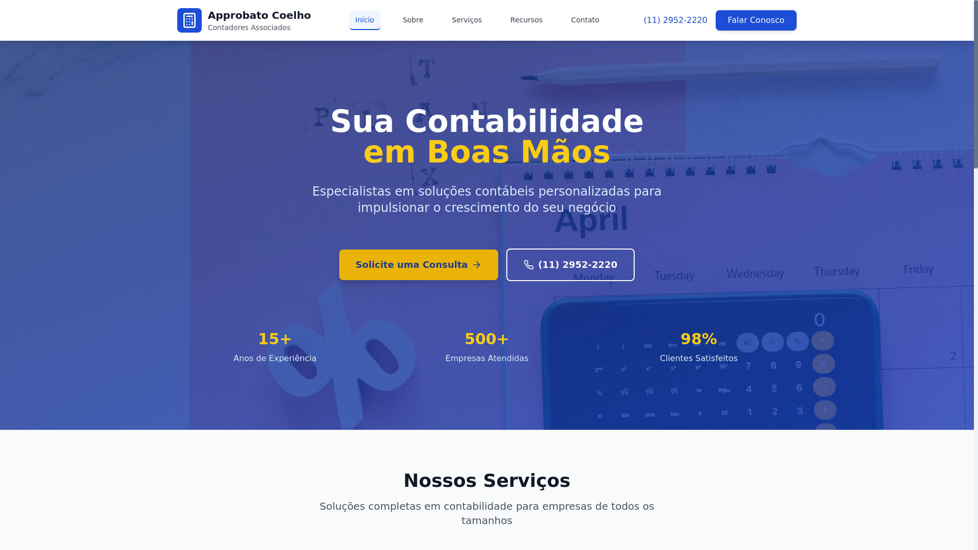 website screenshot of https://approbato-coelho.shop/