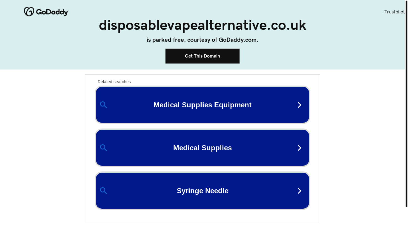 website screenshot of https://disposablevapealternative.co.uk/