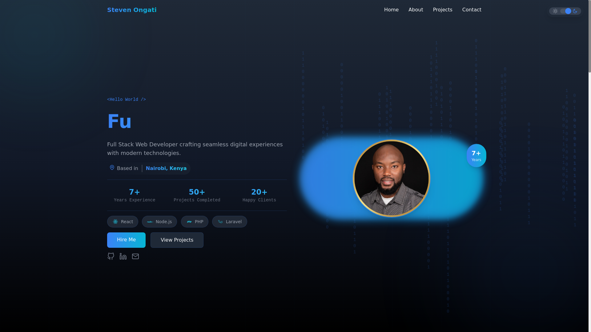 website screenshot of https://stevenongati.com/
