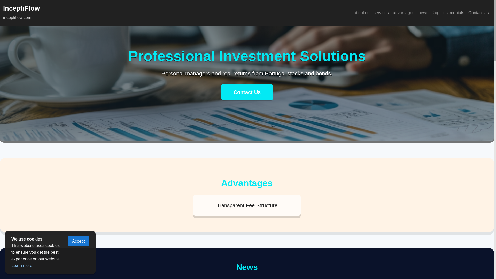 website screenshot of https://inceptiflow.com/