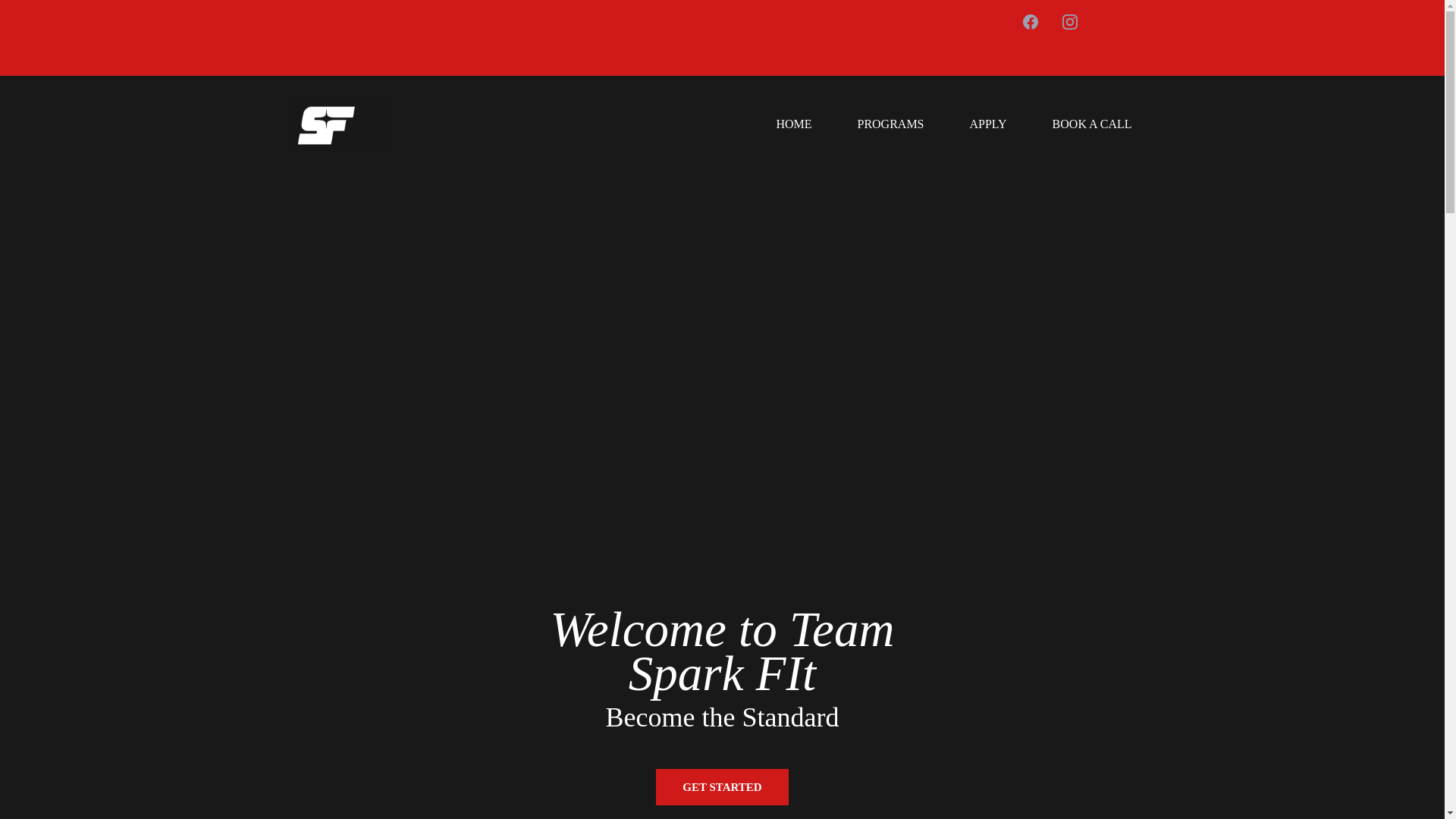 website screenshot of https://teamsparkfit.com/