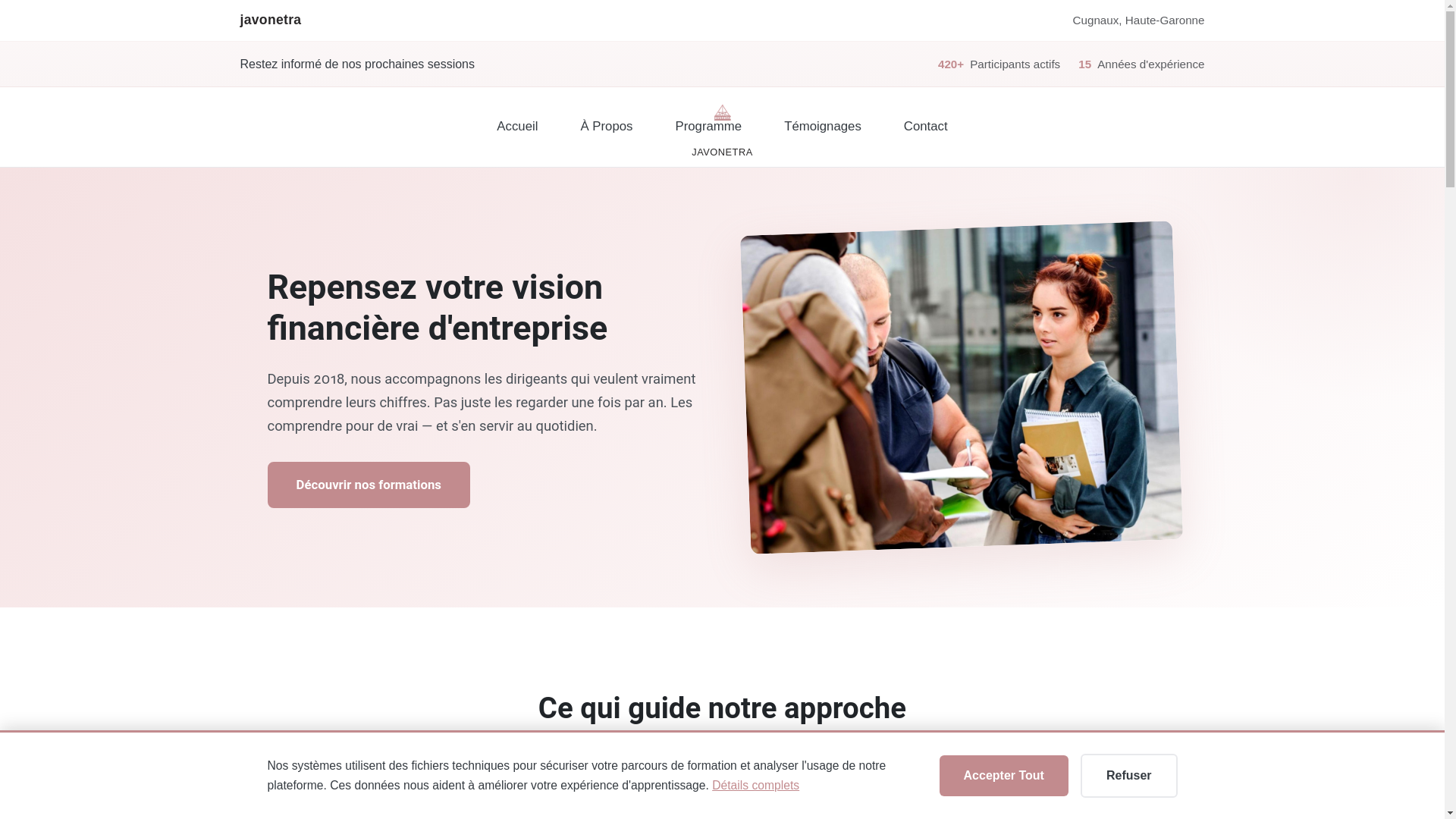 website screenshot of https://javonetra.com/