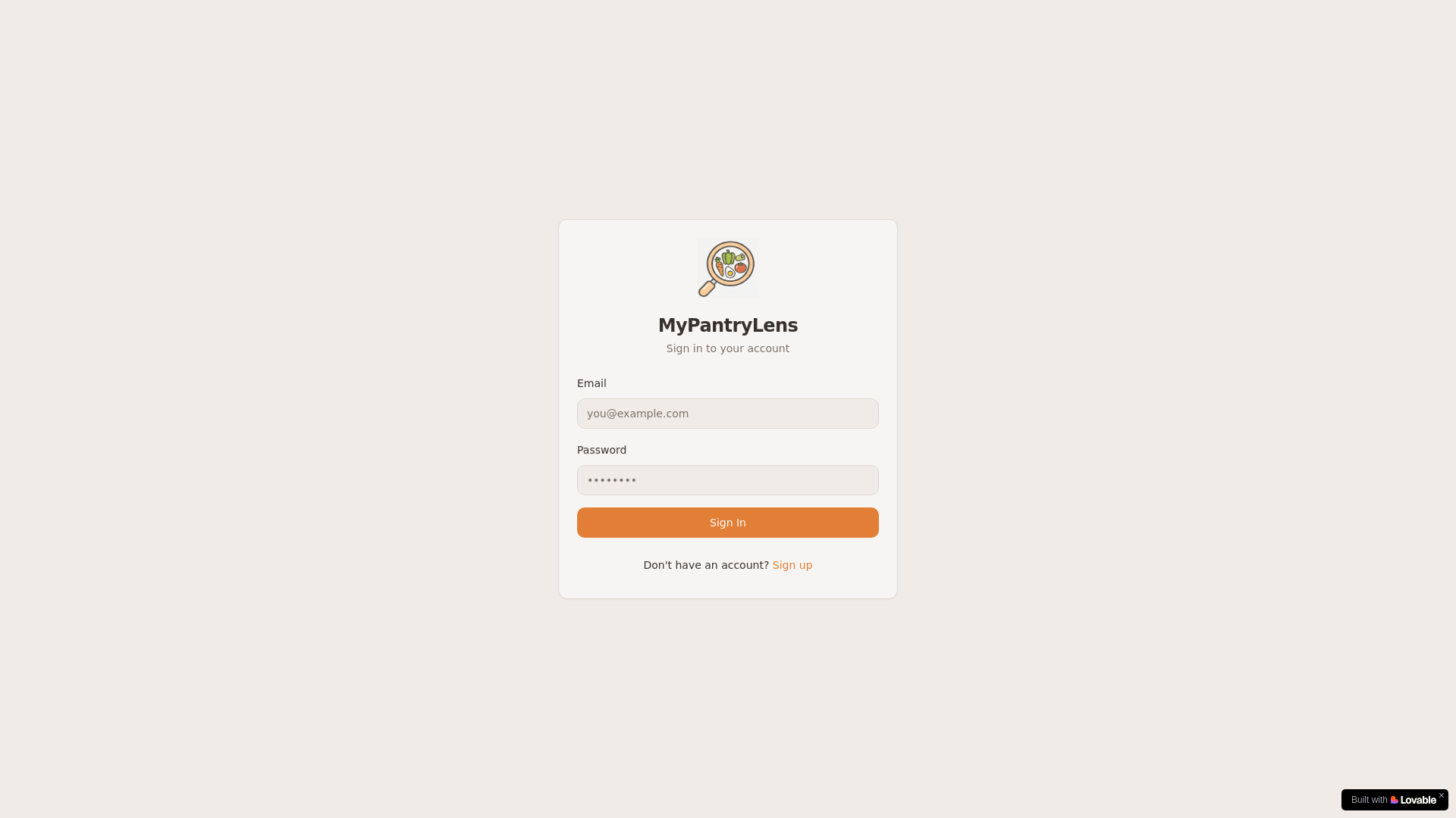 website screenshot of https://mypantrylens.com/