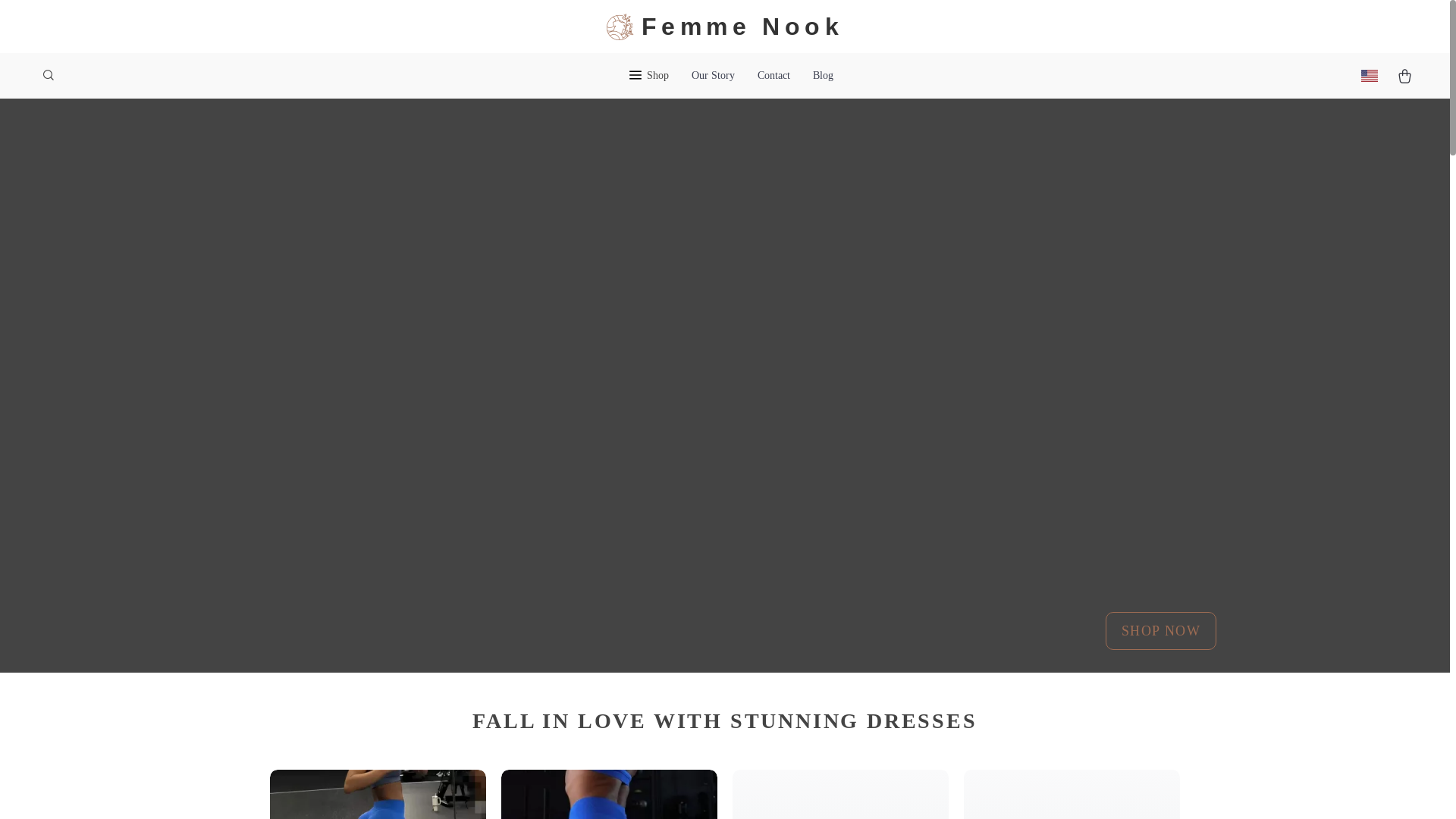 website screenshot of https://femmenook.shop/