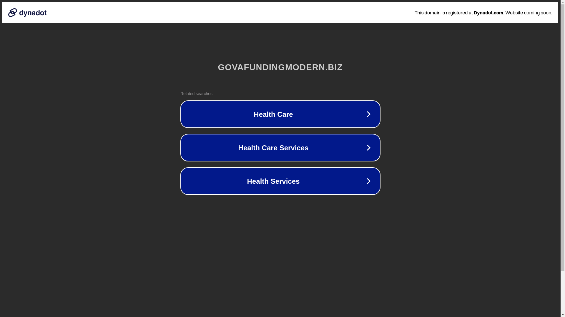 website screenshot of https://govafundingmodern.biz/