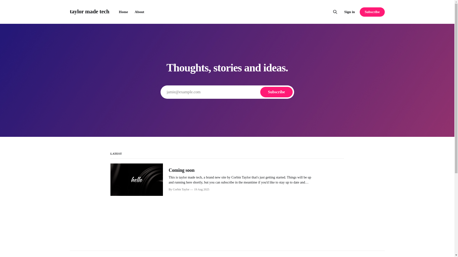 website screenshot of https://taylormadetech.blog/