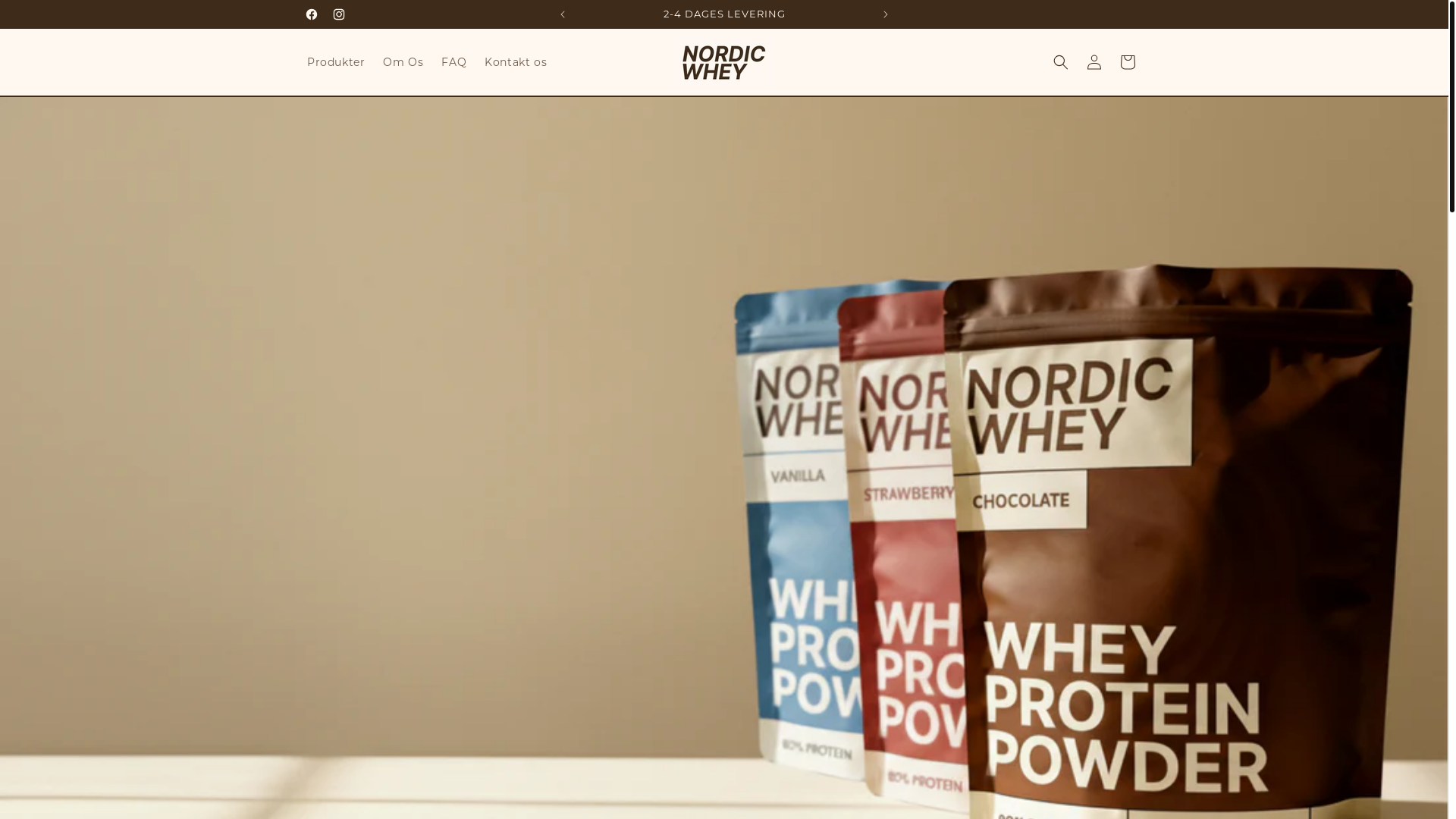 website screenshot of https://nordicwhey.dk/