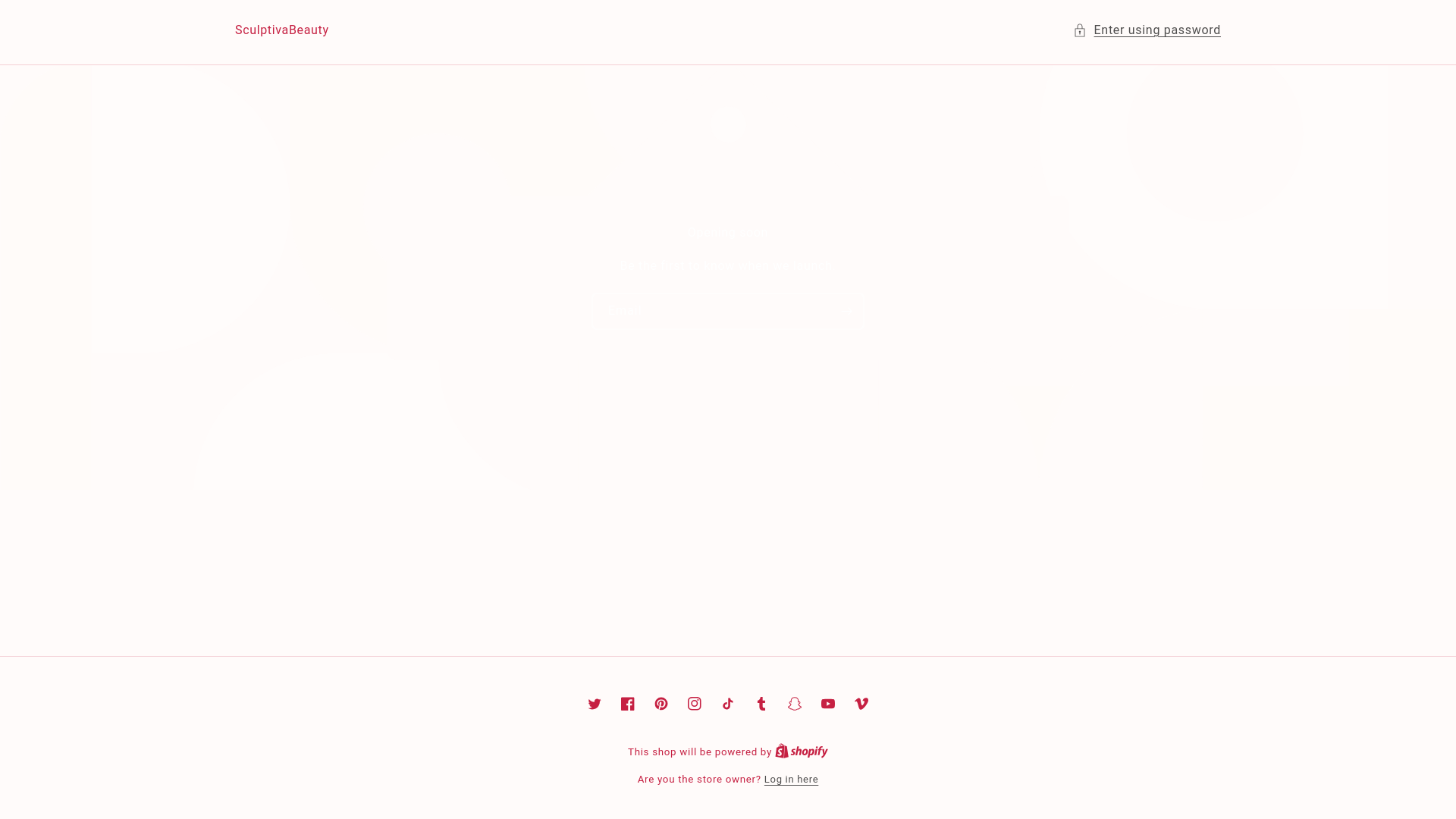 website screenshot of https://sculptivabeauty.com/