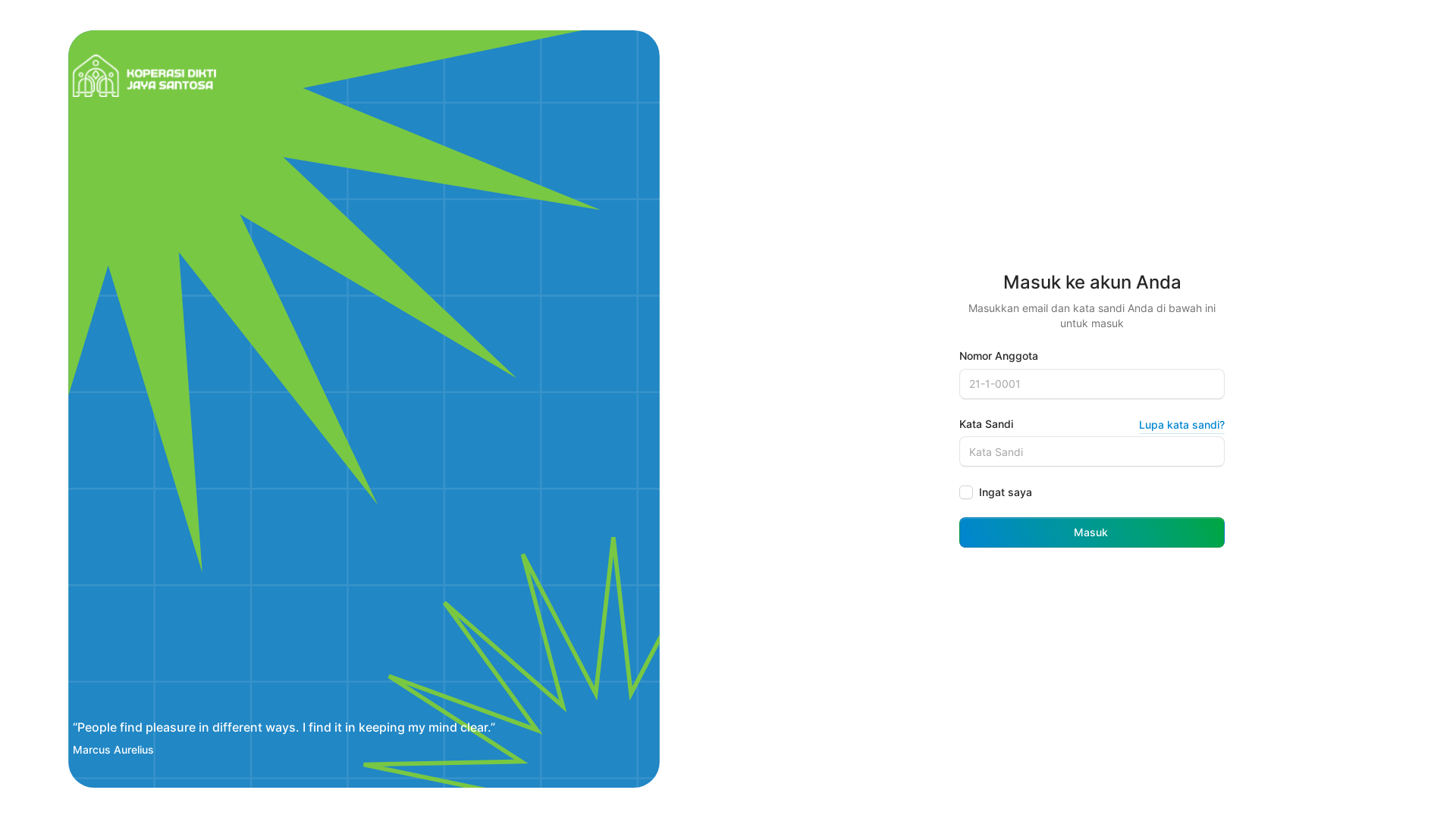 website screenshot of https://koperasi-dikti-jayasantosa.id/