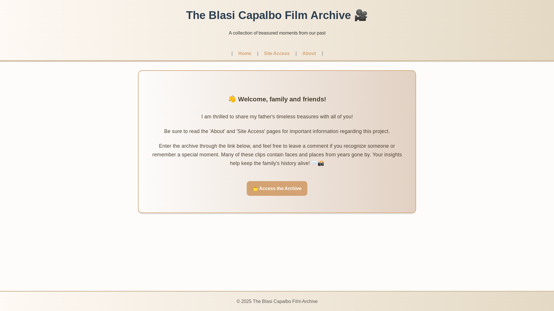 website screenshot of https://champsfilmarchive.net/