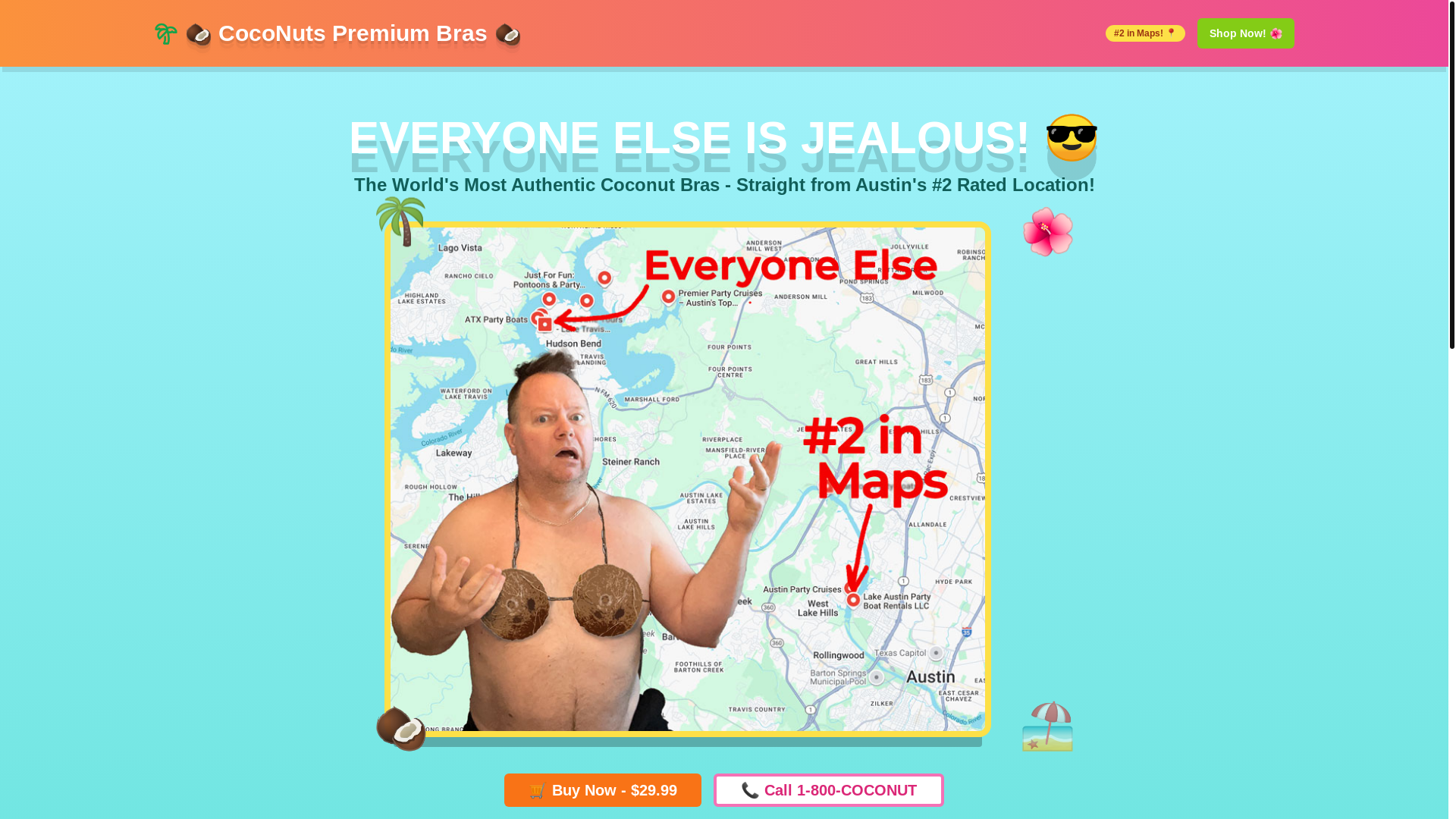 website screenshot of https://keithscoconutbras.com/