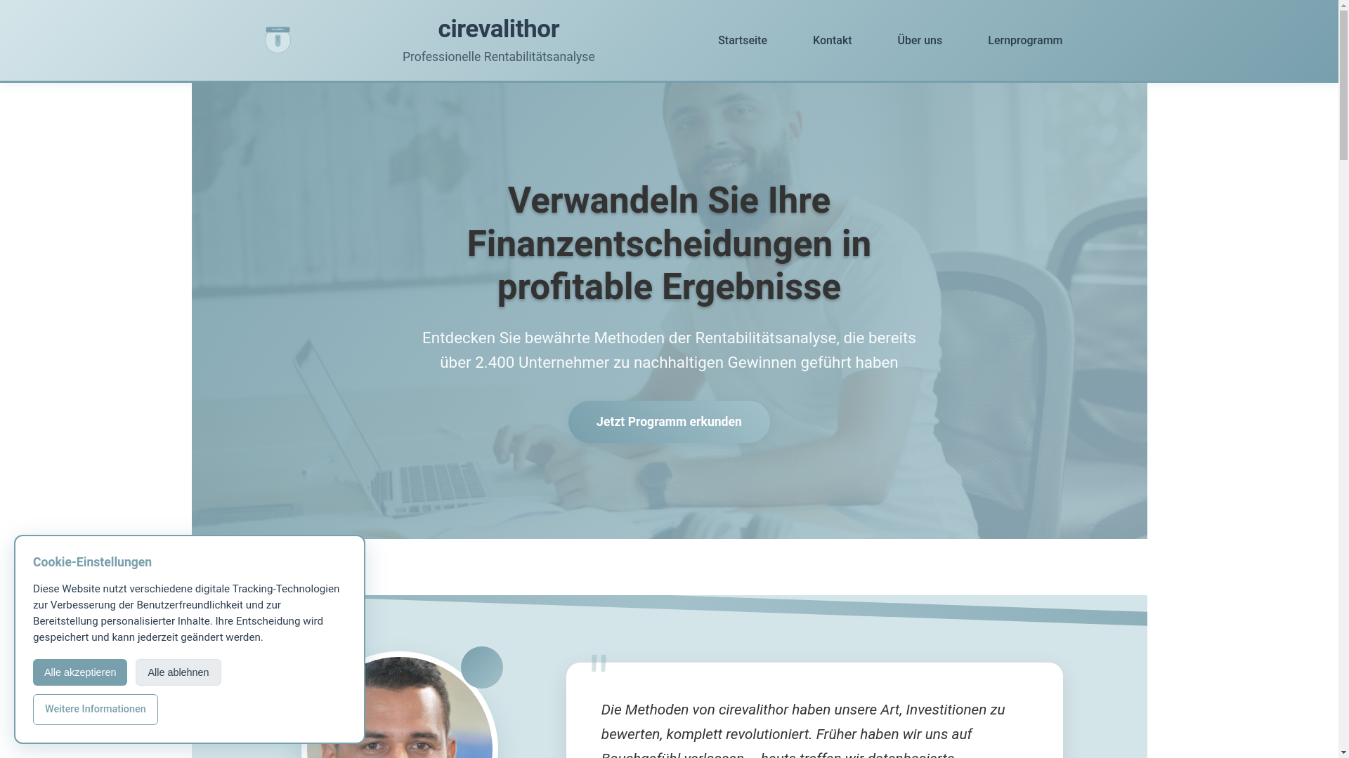 website screenshot of https://cirevalithor.com