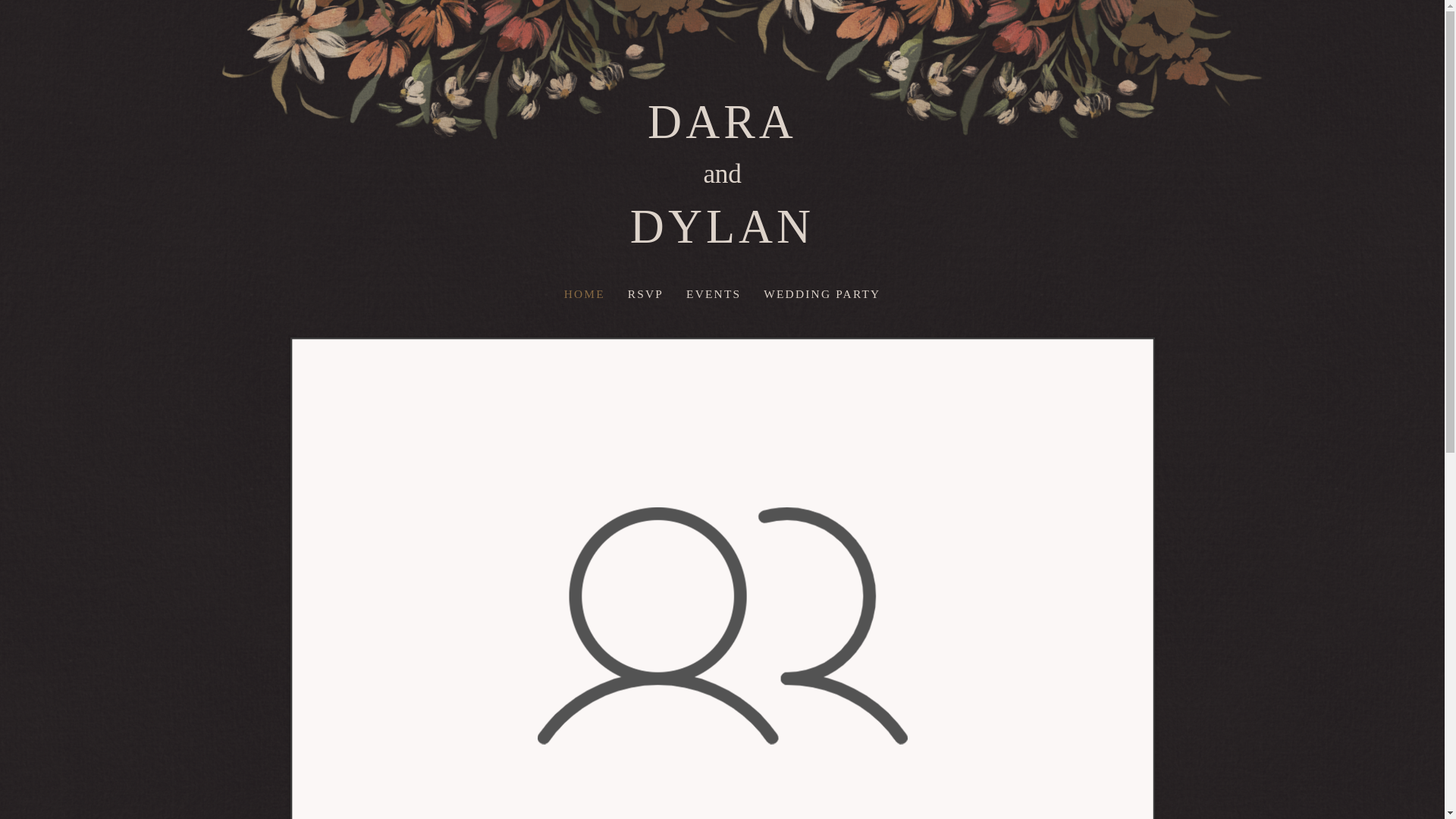 website screenshot of https://dylananddara.com/