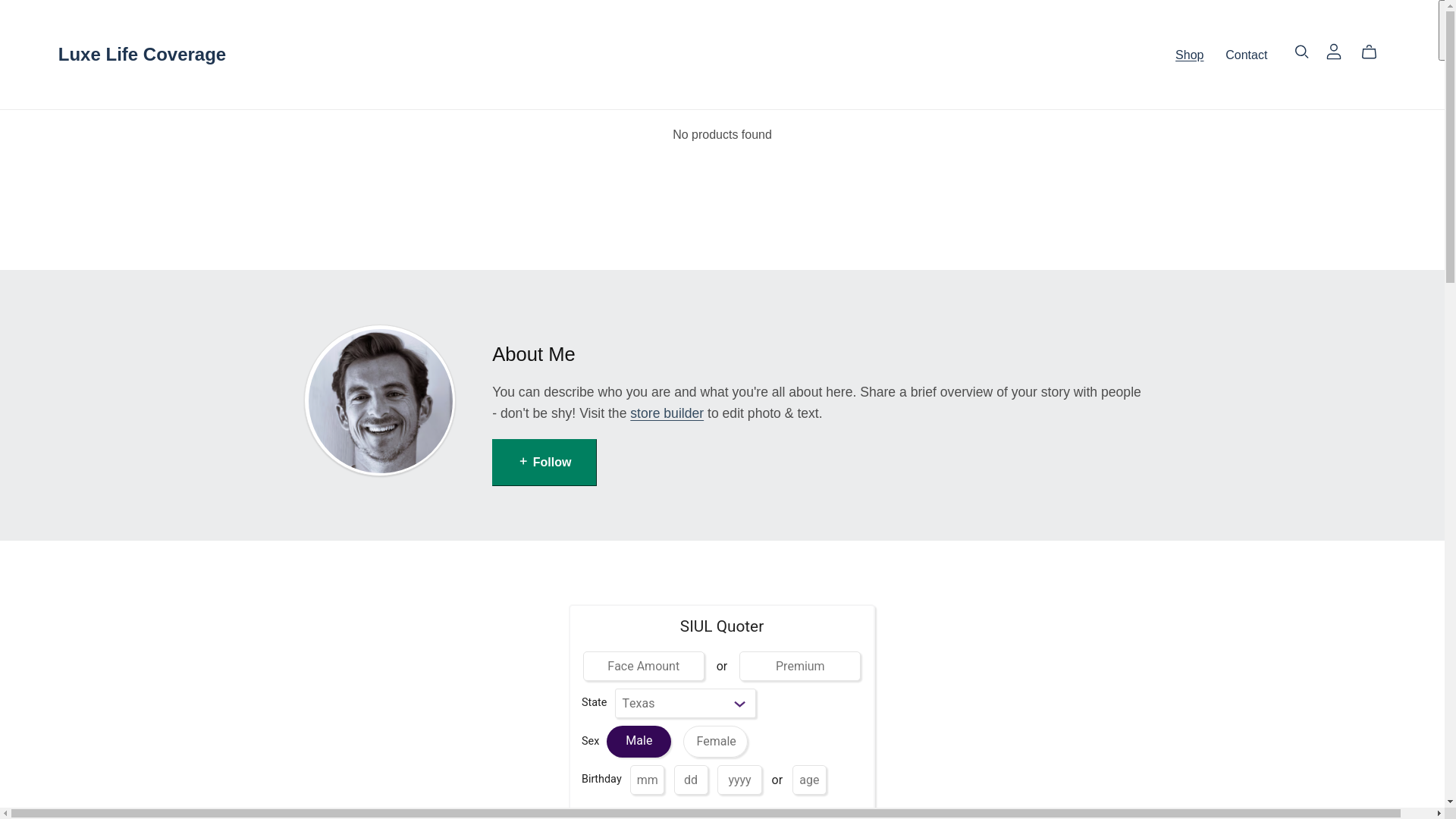 website screenshot of https://luxelifecoverage.com/